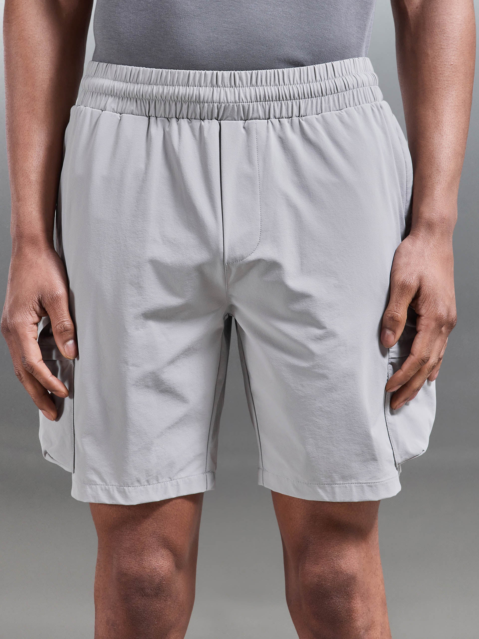 3D Pocket Cargo Short in Stone