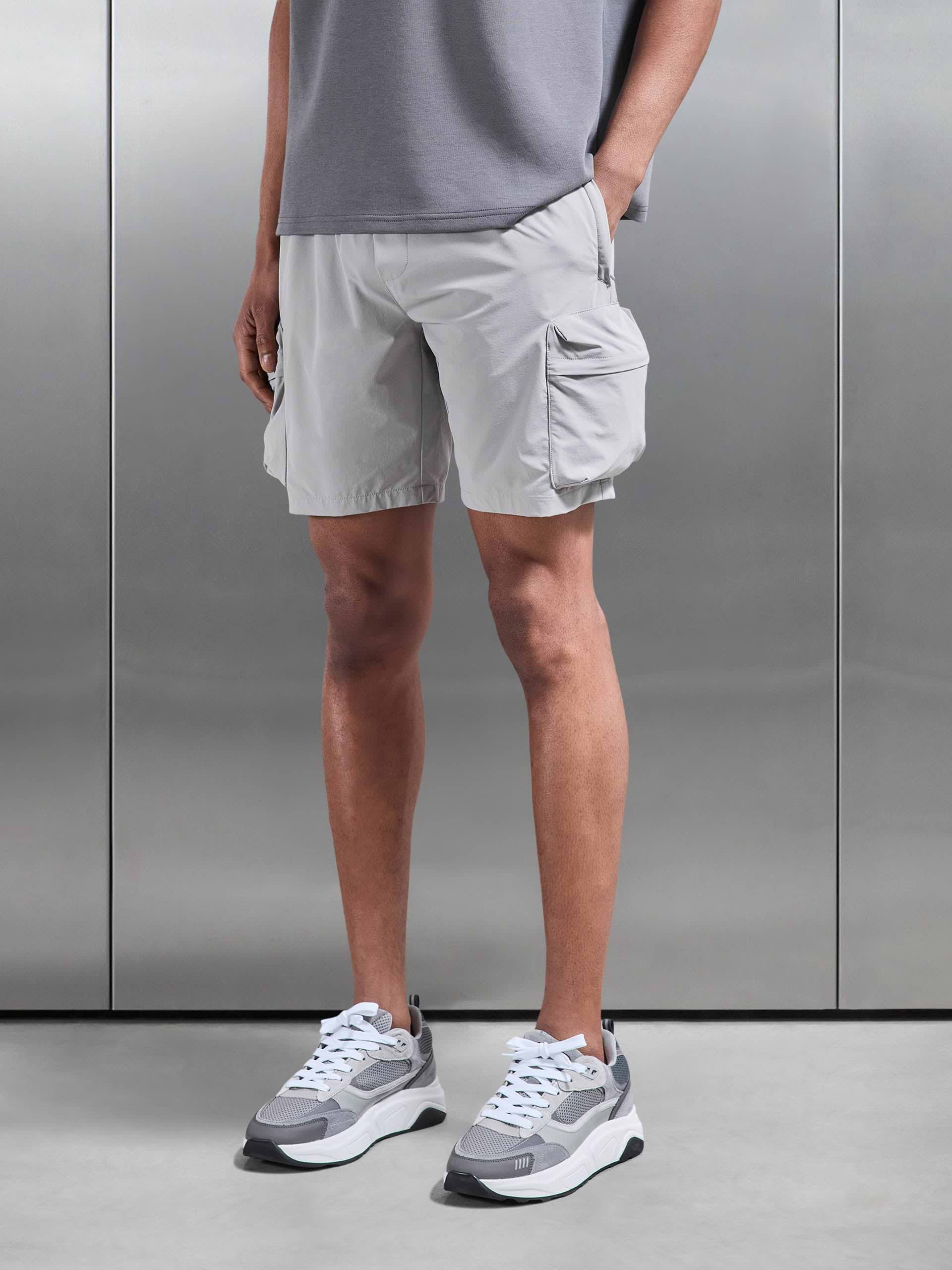 3D Pocket Cargo Short in Stone
