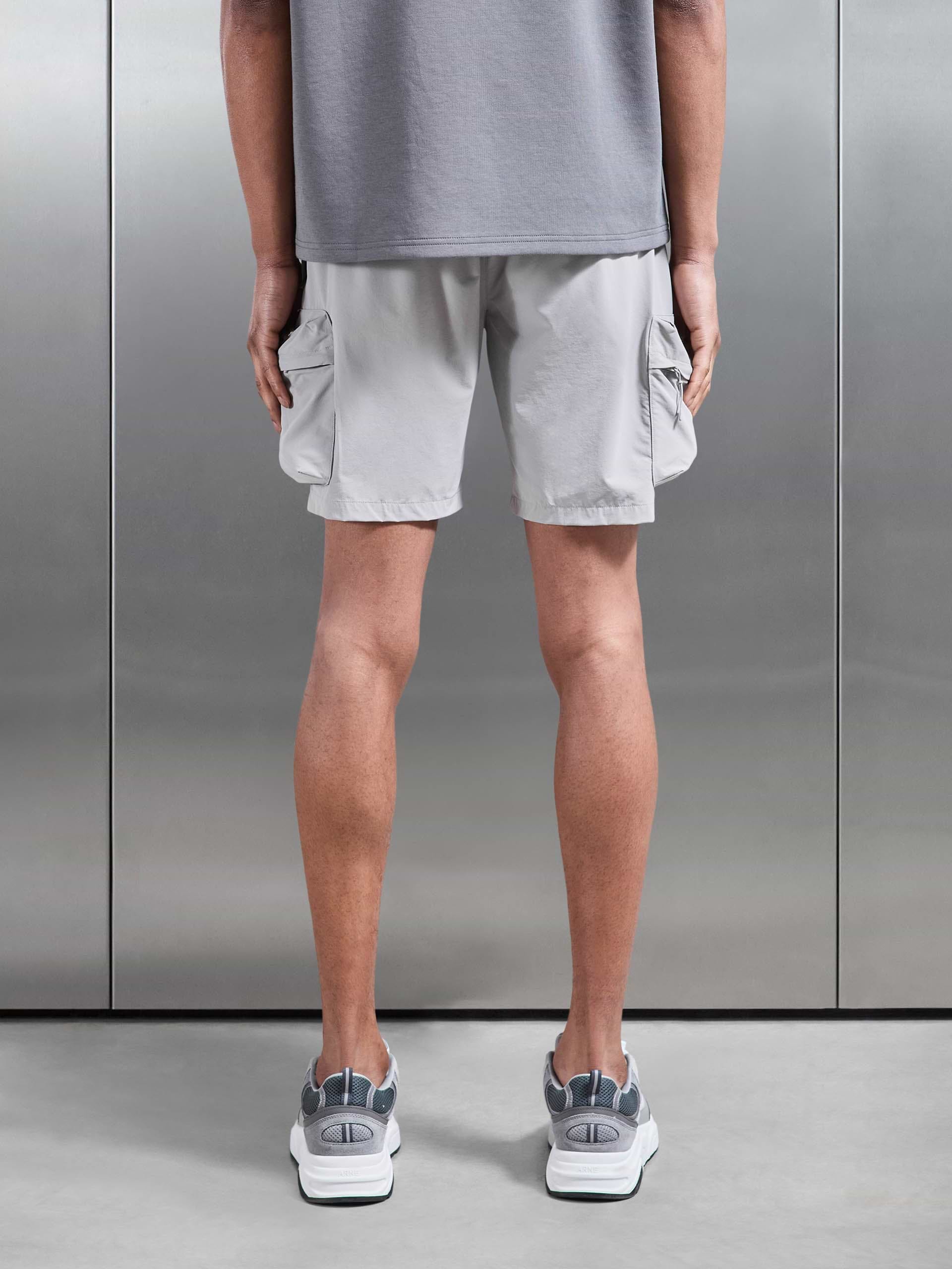 3D Pocket Cargo Short in Stone