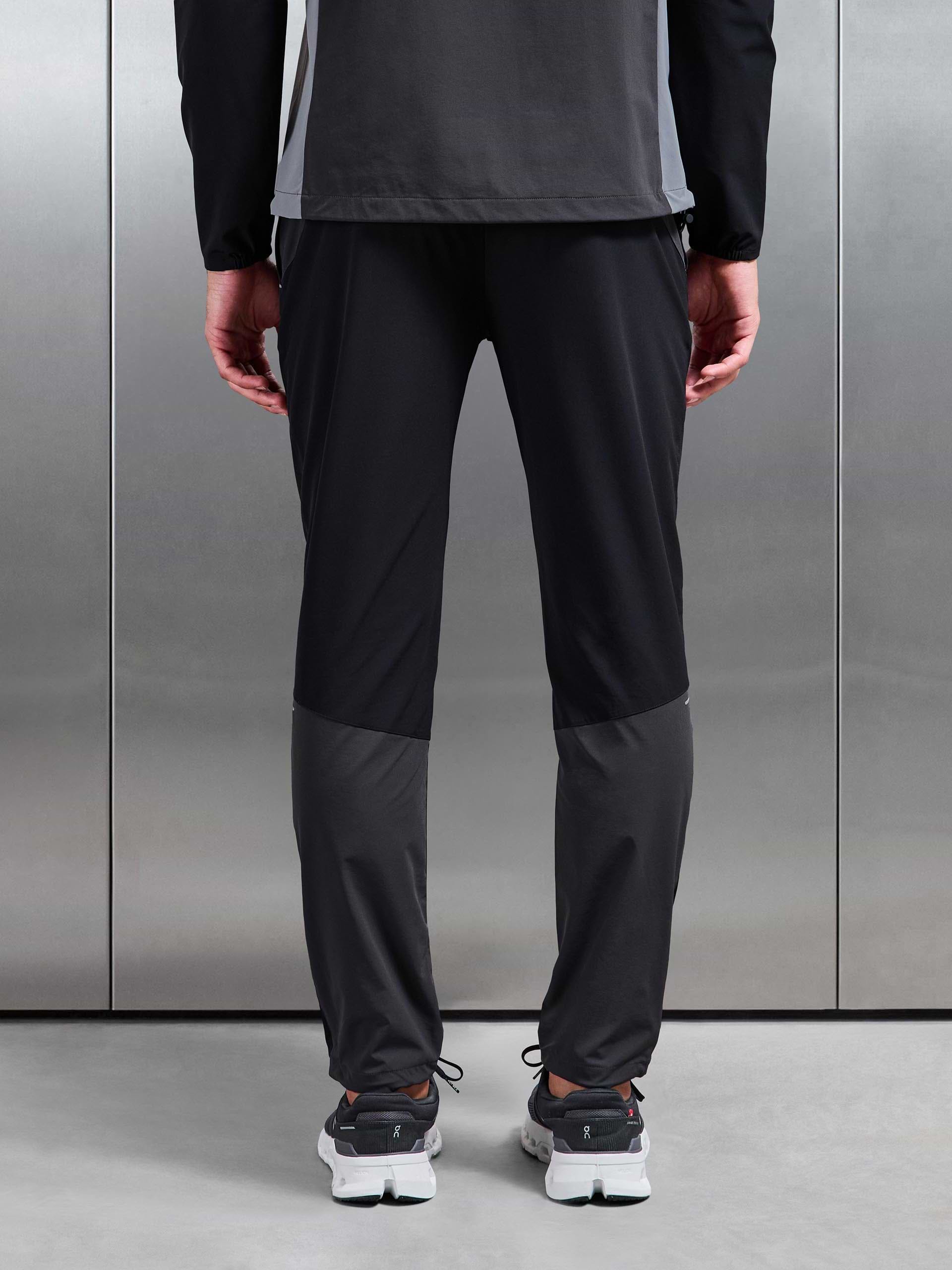 Active Colour Block Trackpant in Black