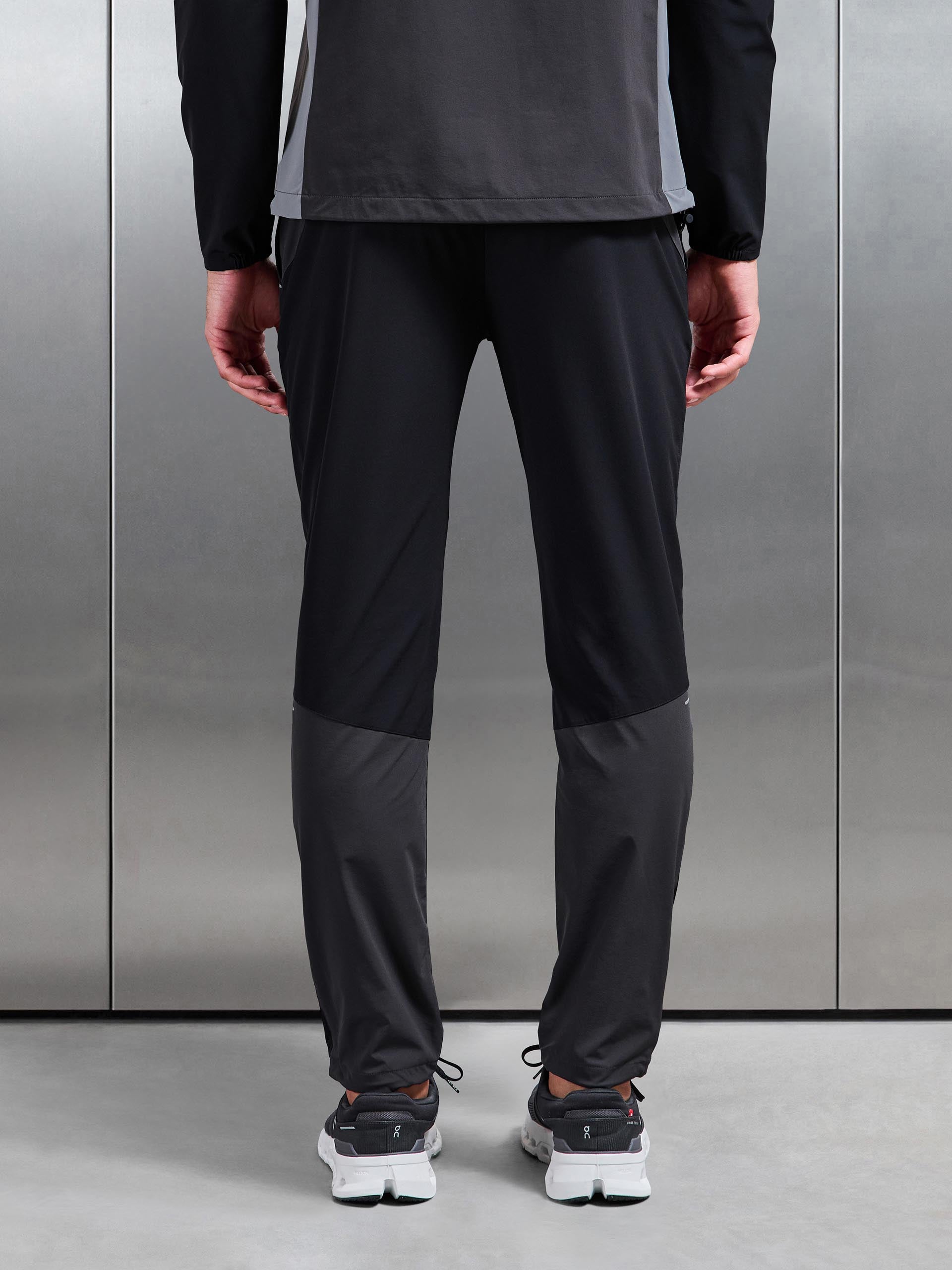 Active Colour Block Trackpant in Black