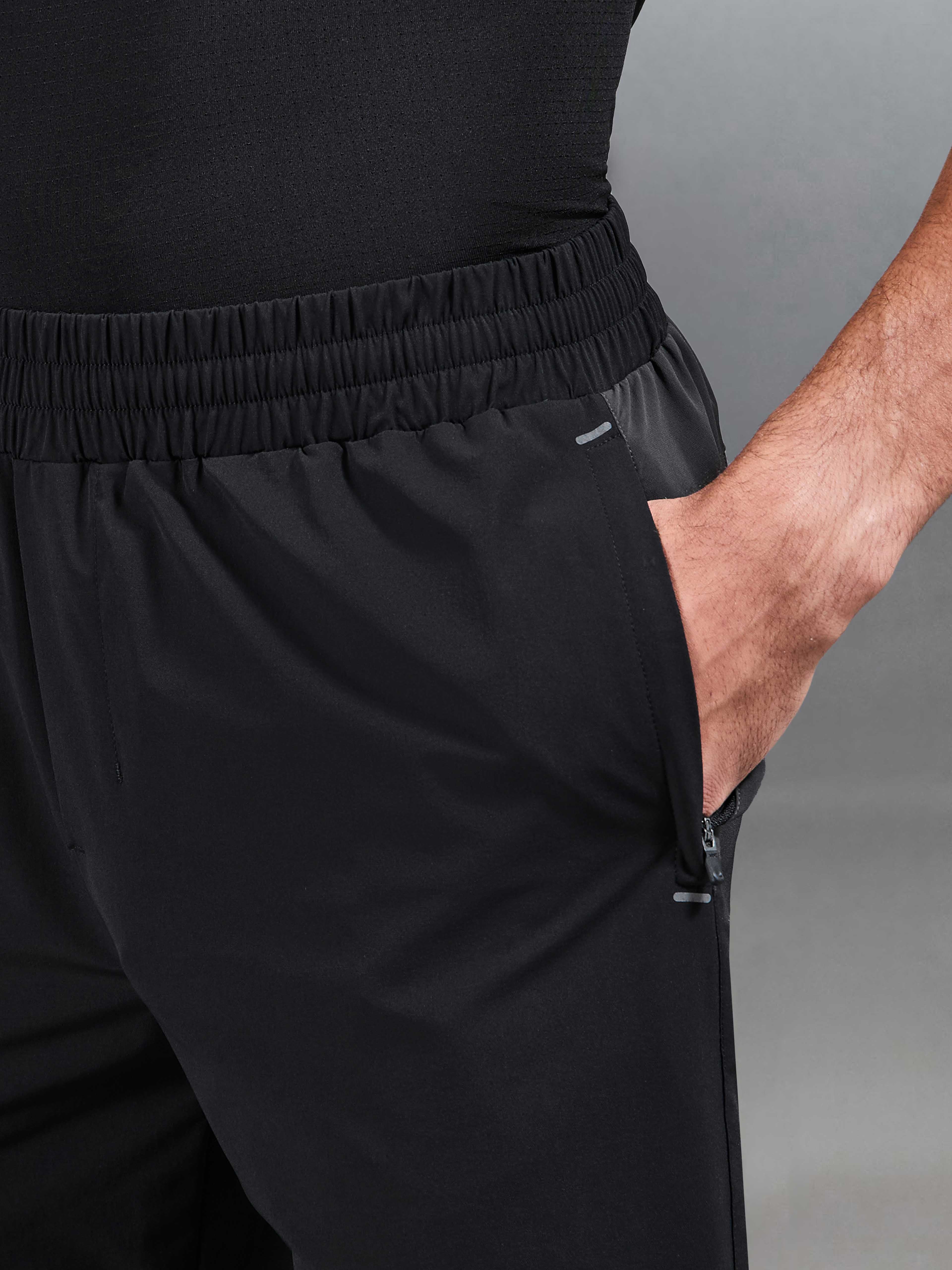 Active Colour Block Trackpant in Black