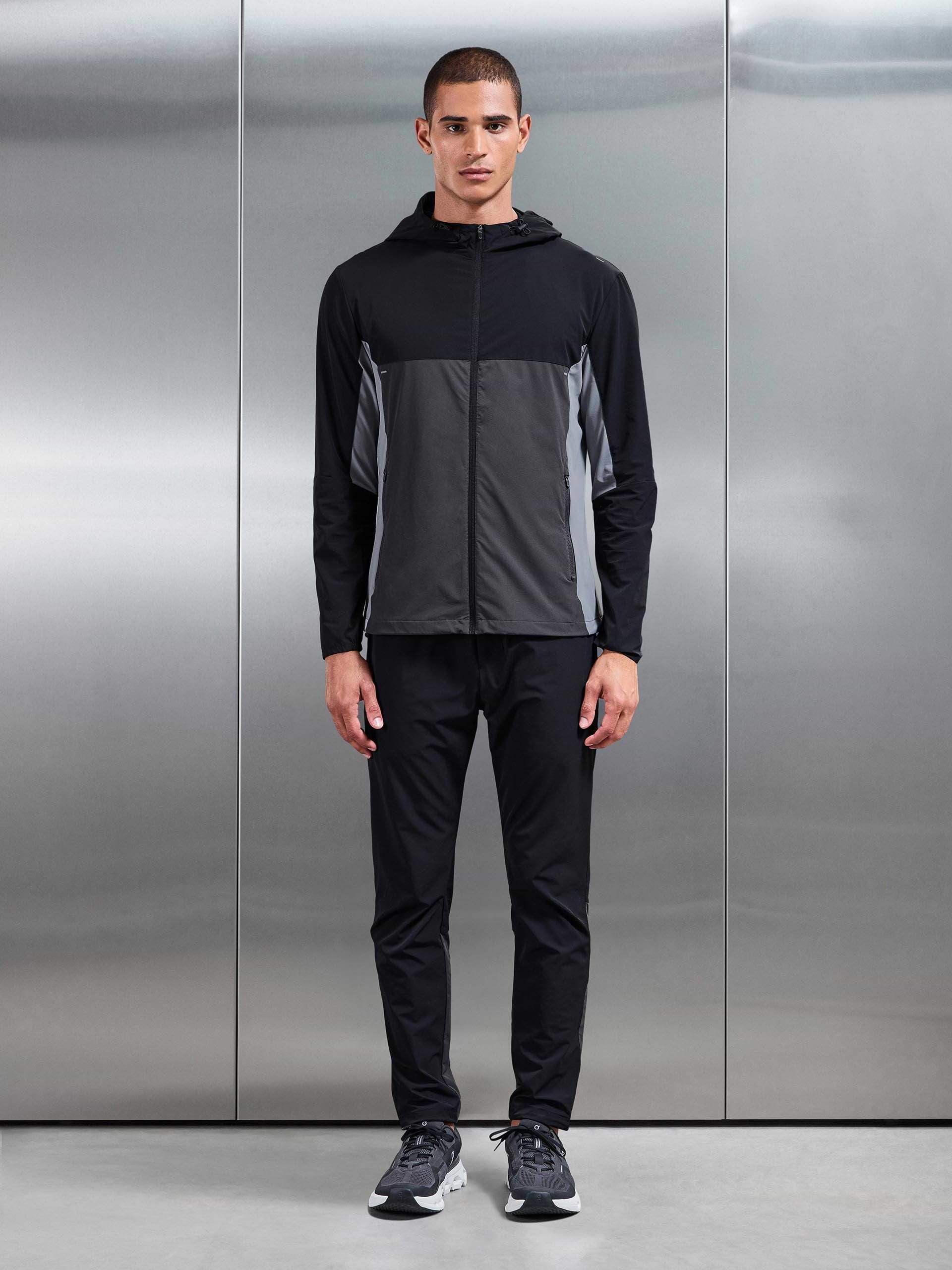 Active Colour Block Trackpant in Black