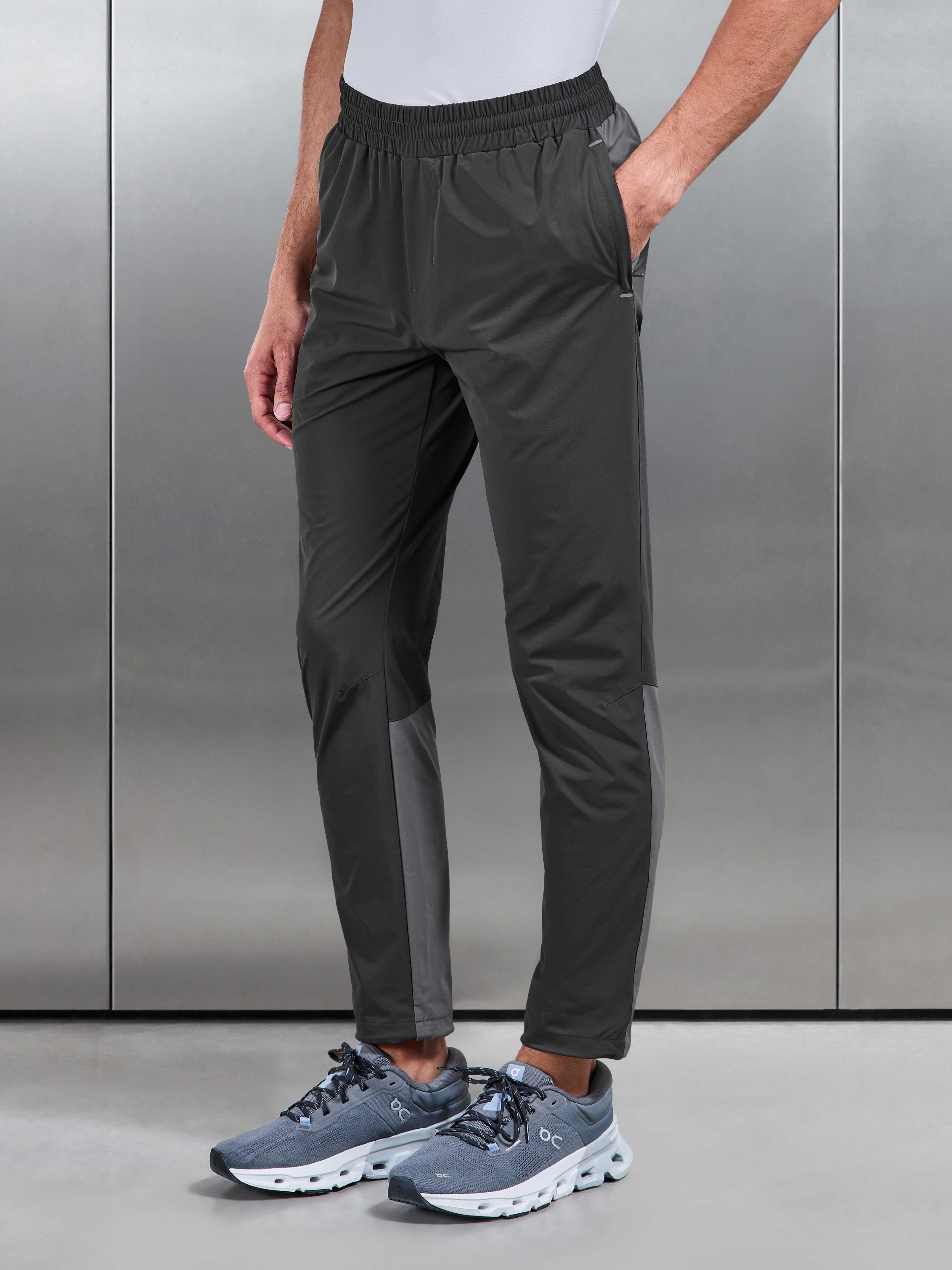 Active Colour Block Trackpant in Grey