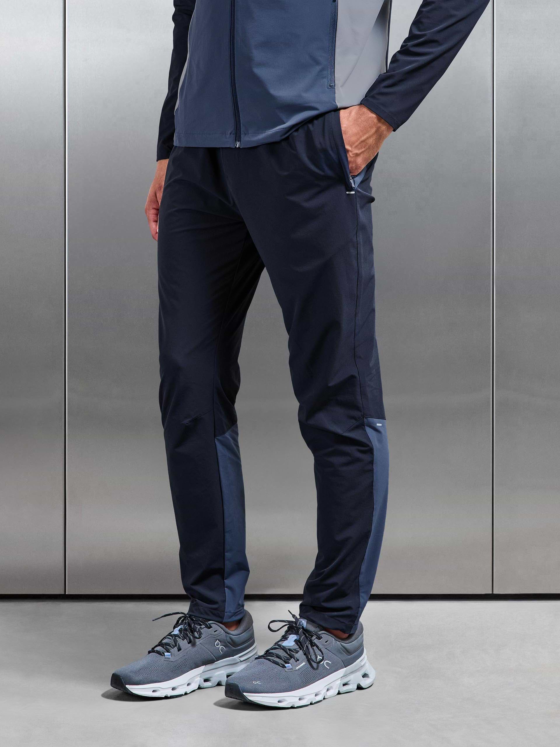 Active Colour Block Trackpant in Navy Steel Blue