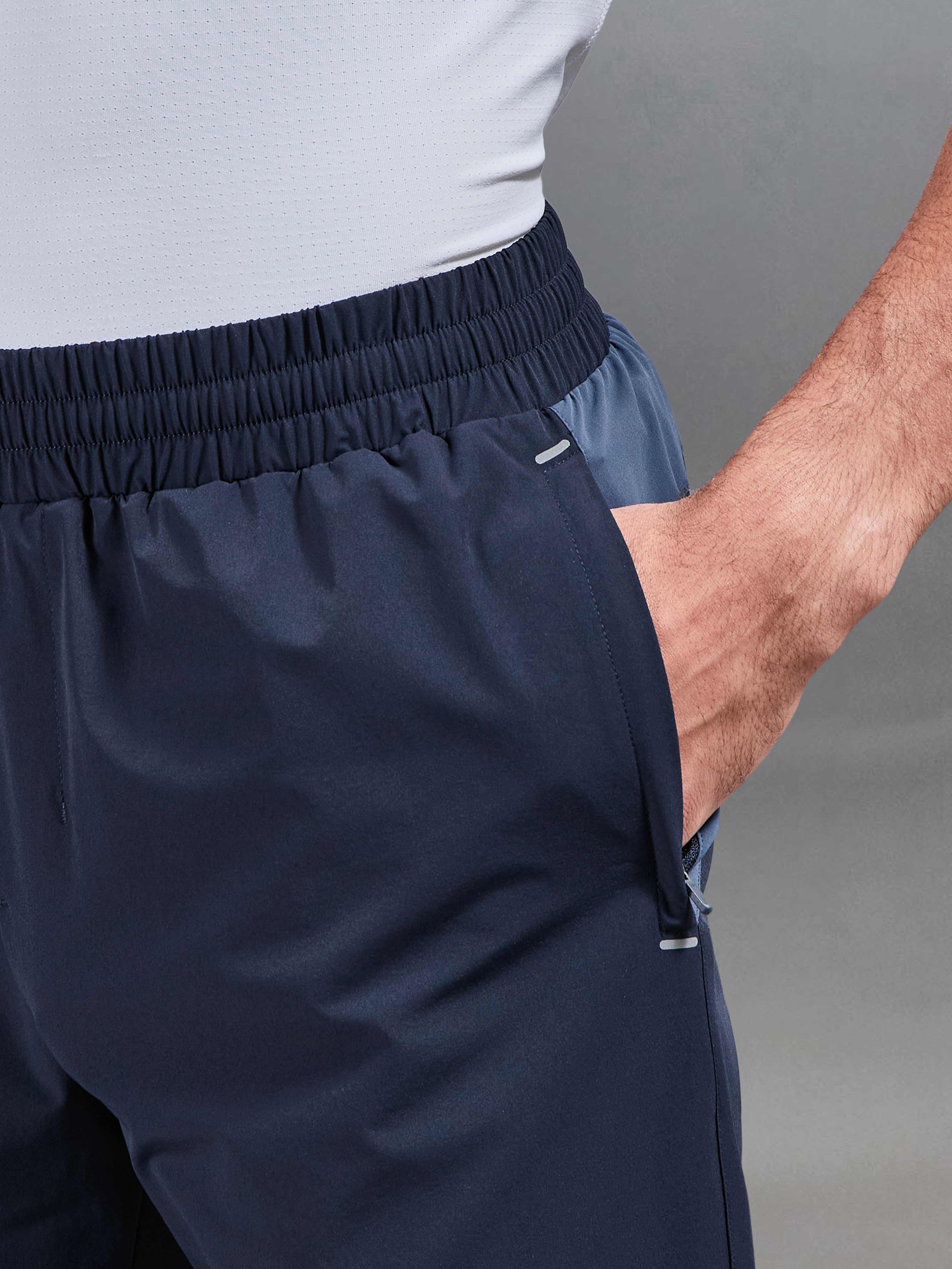 Active Colour Block Trackpant in Navy Steel Blue