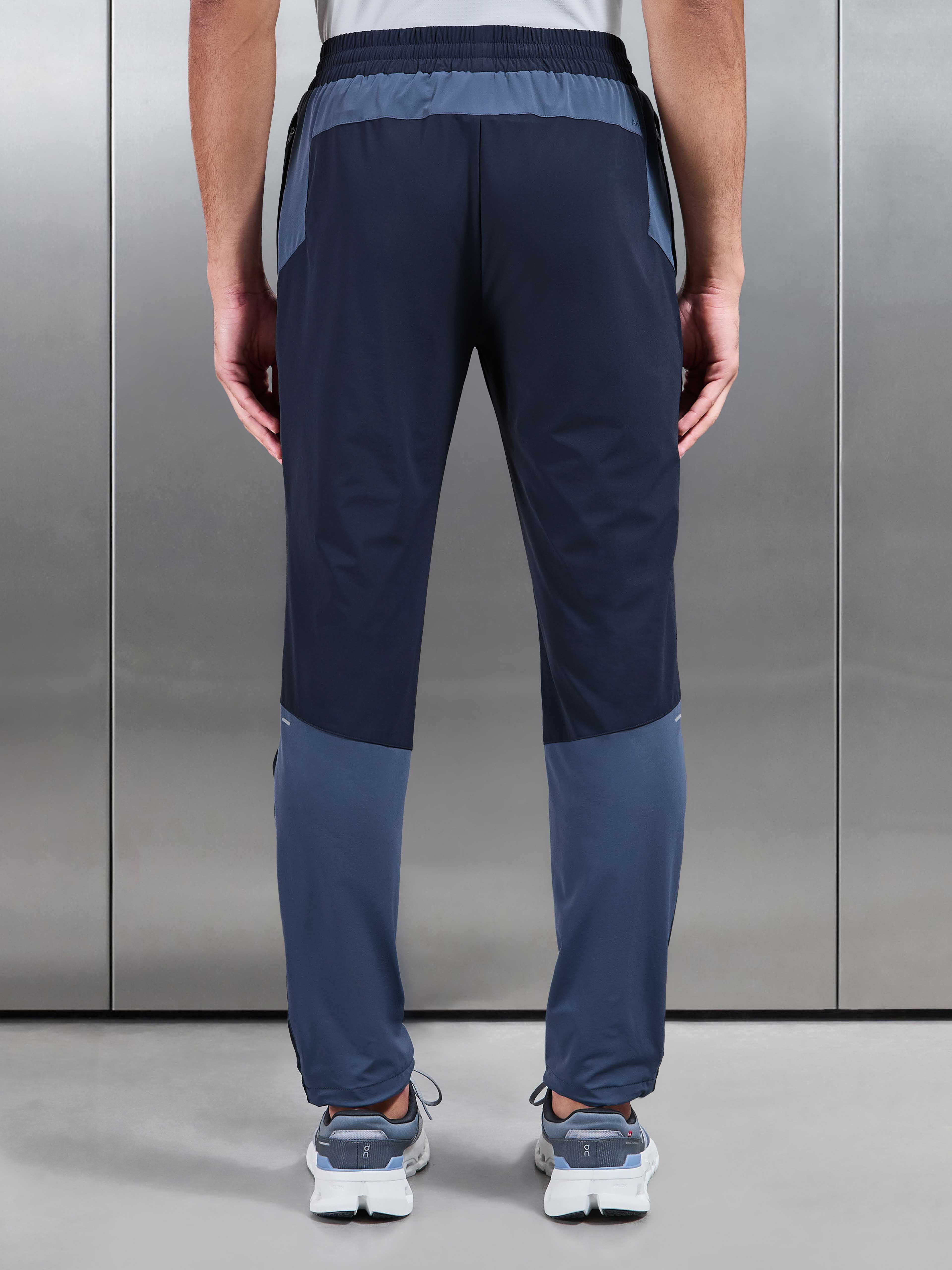 Active Colour Block Trackpant in Navy Steel Blue