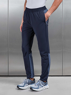 Active Colour Block Trackpant in Navy Steel Blue