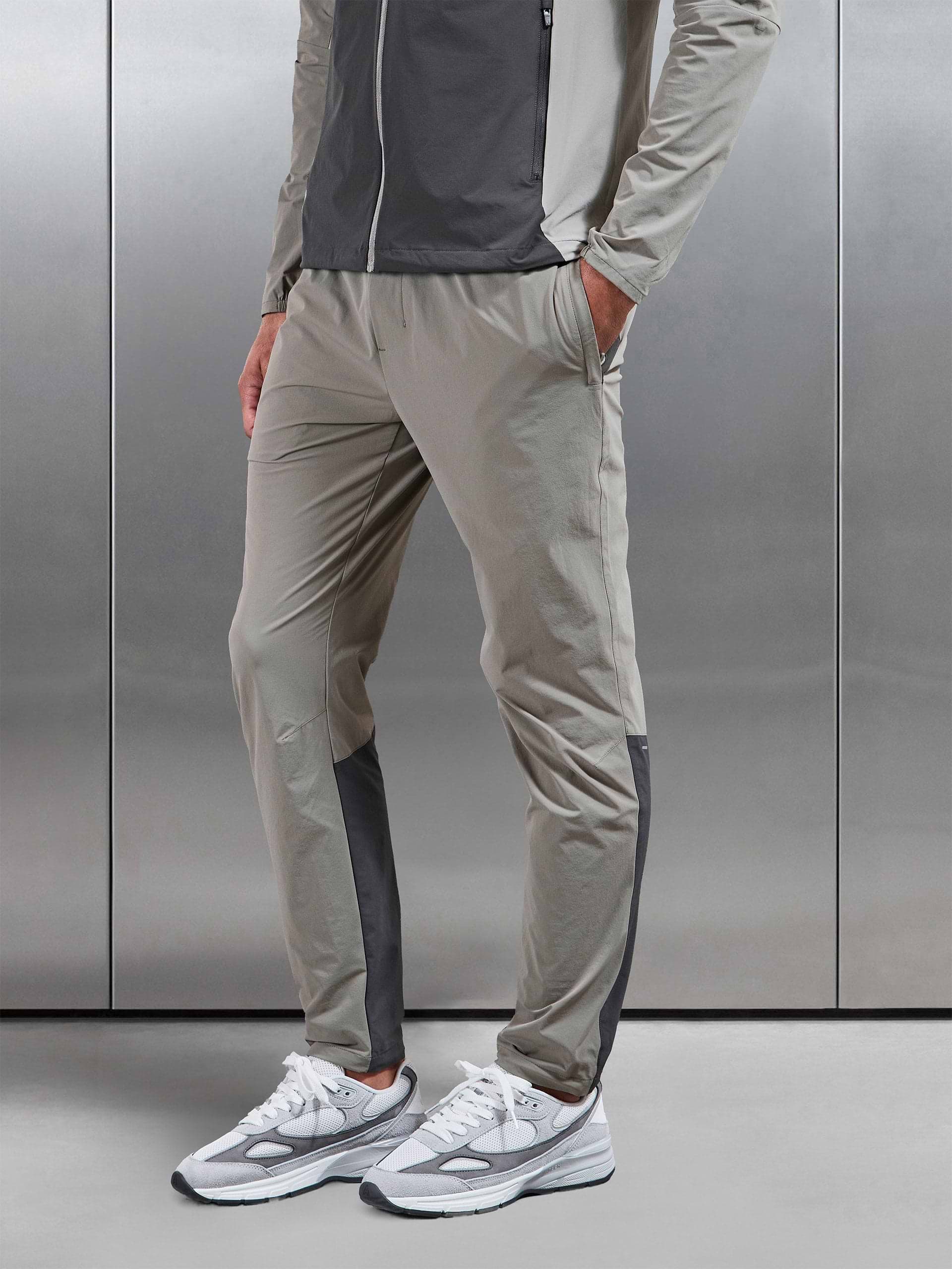 Active Colour Block Trackpant in Taupe