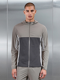 Active Colour Block Windbreaker in Taupe