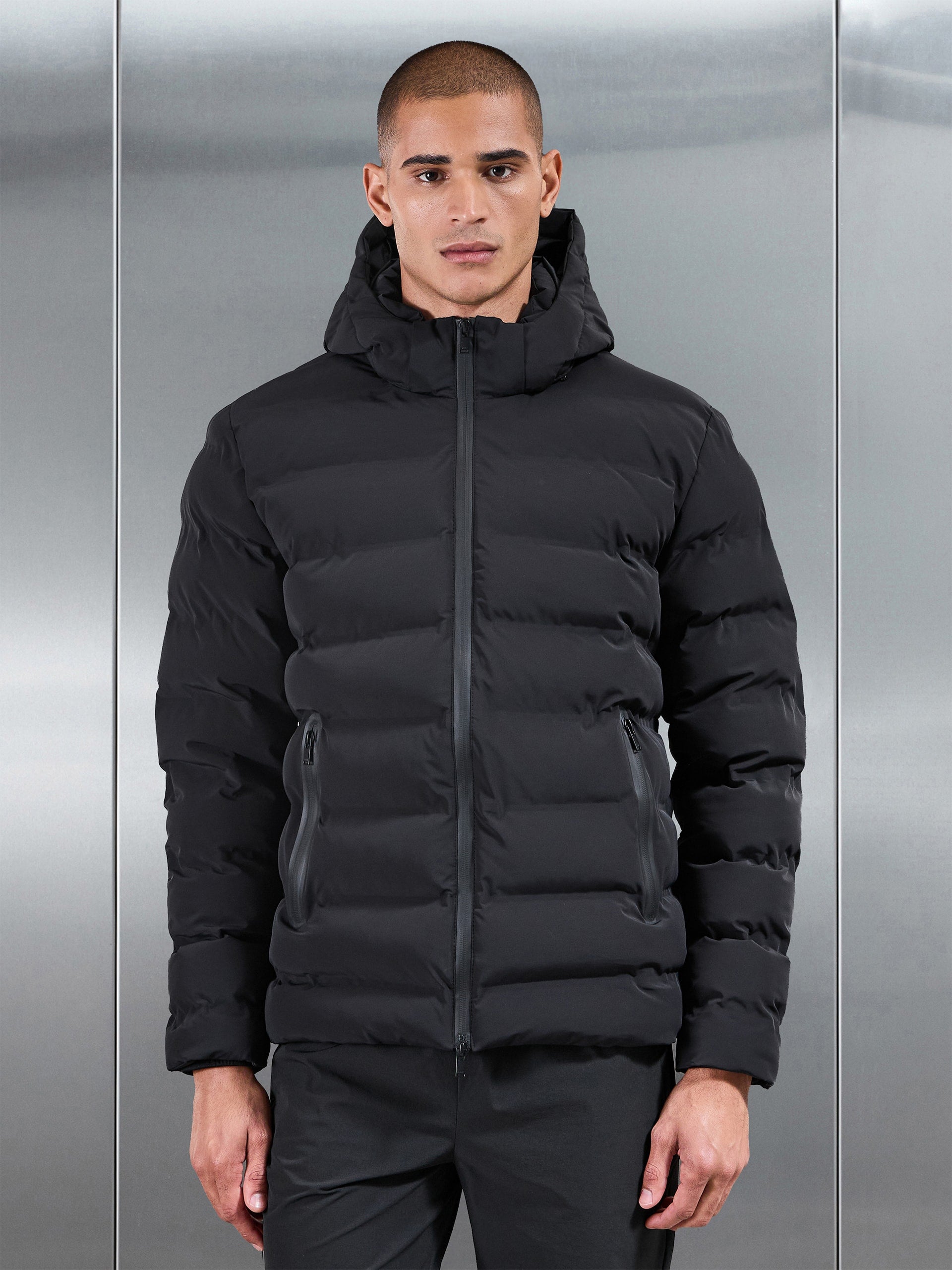 Active Puffer Jacket in Black
