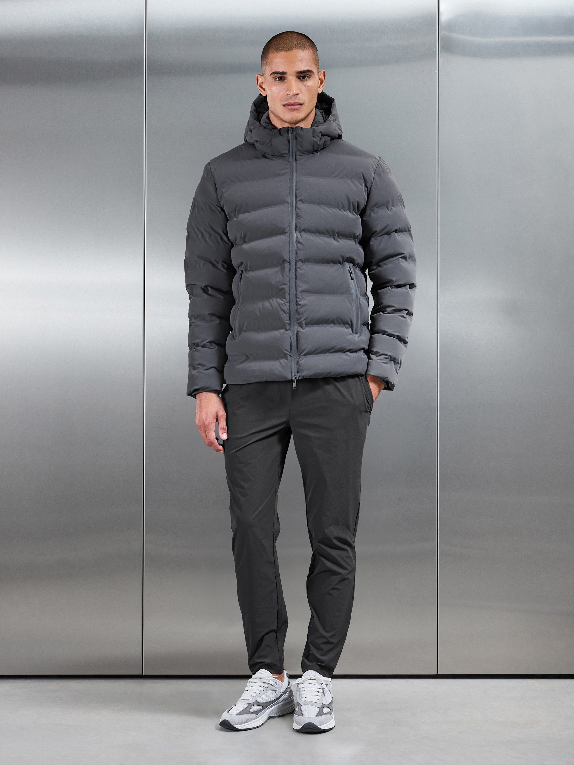 Active Puffer Jacket in Grey