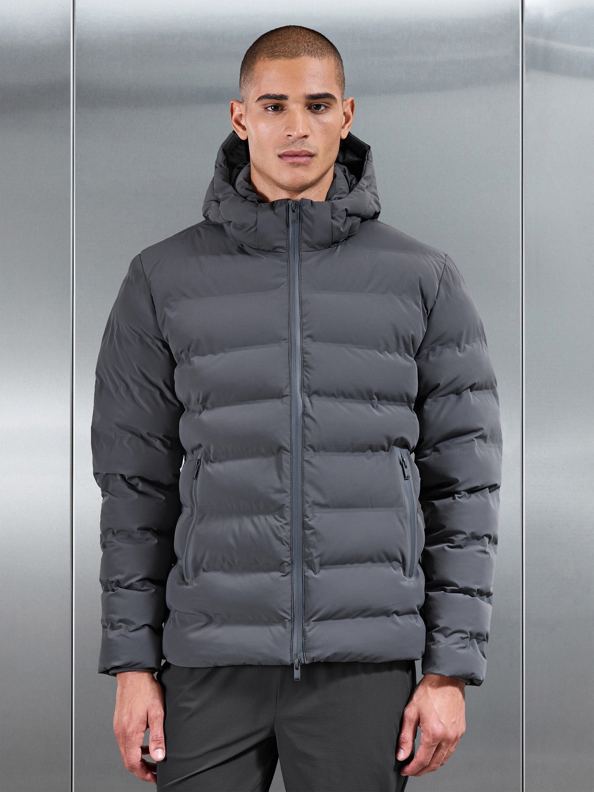 Active Puffer Jacket in Grey