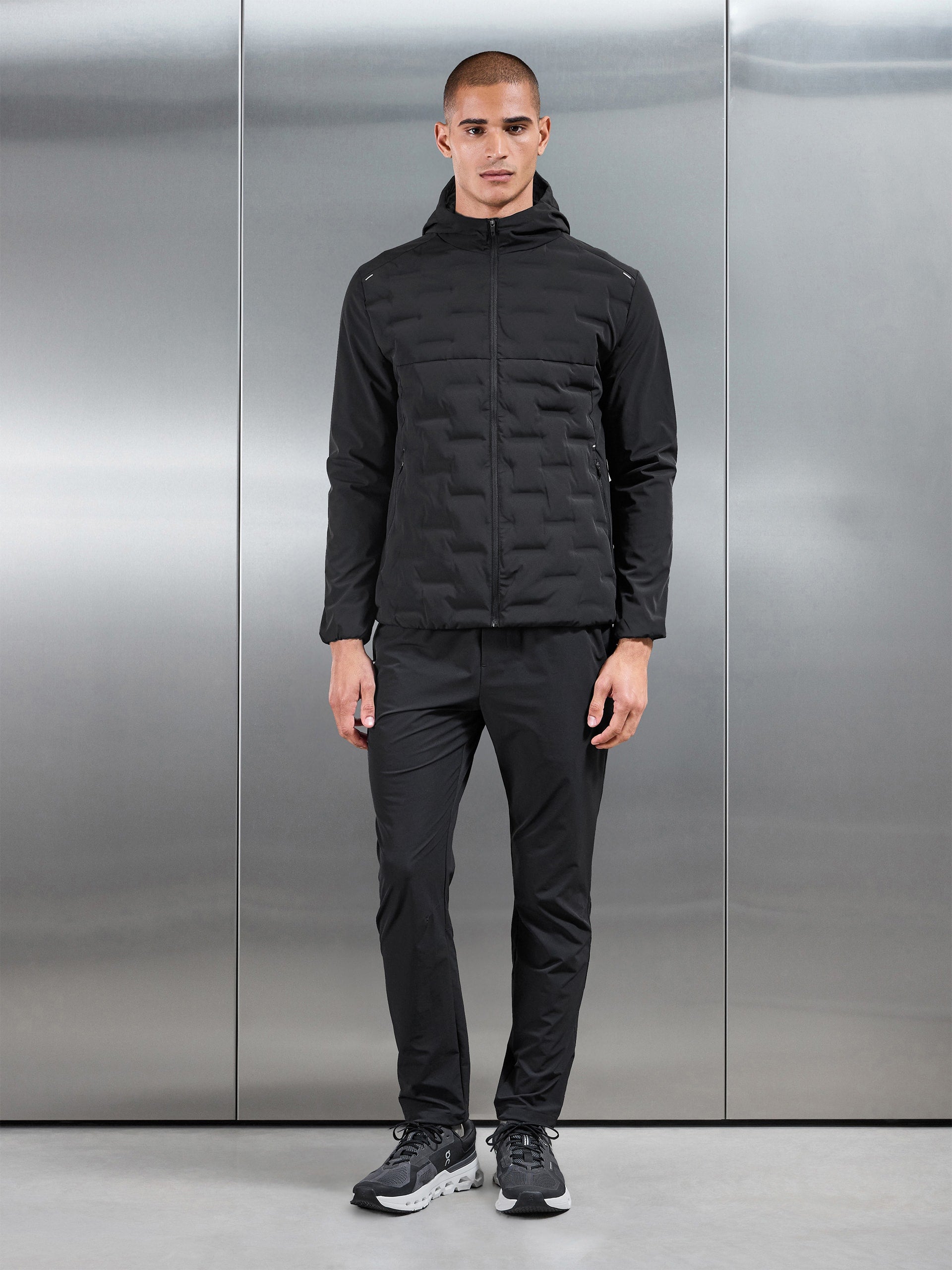 Active Quilted Windbreaker in Black