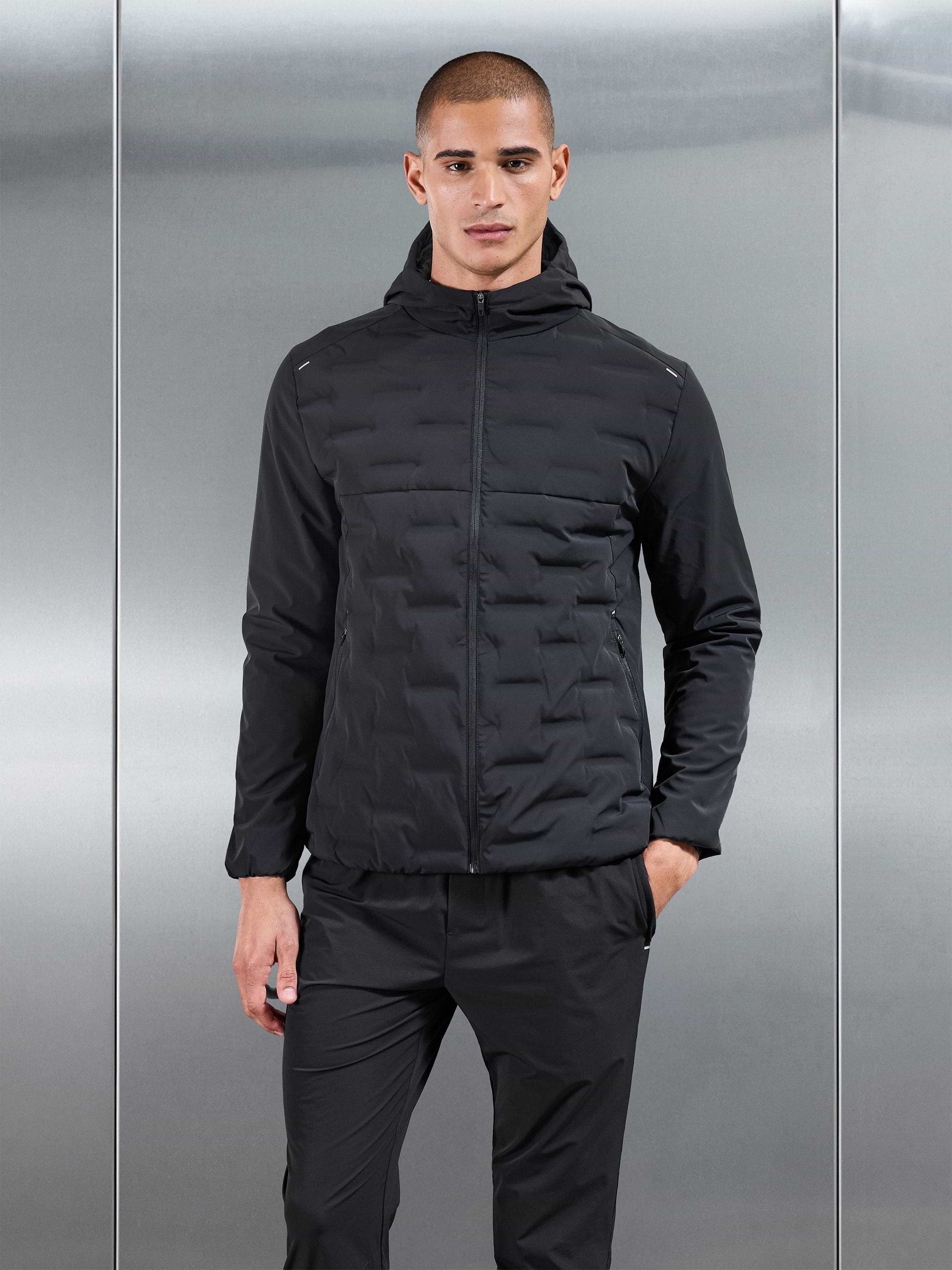 Active Quilted Windbreaker in Black