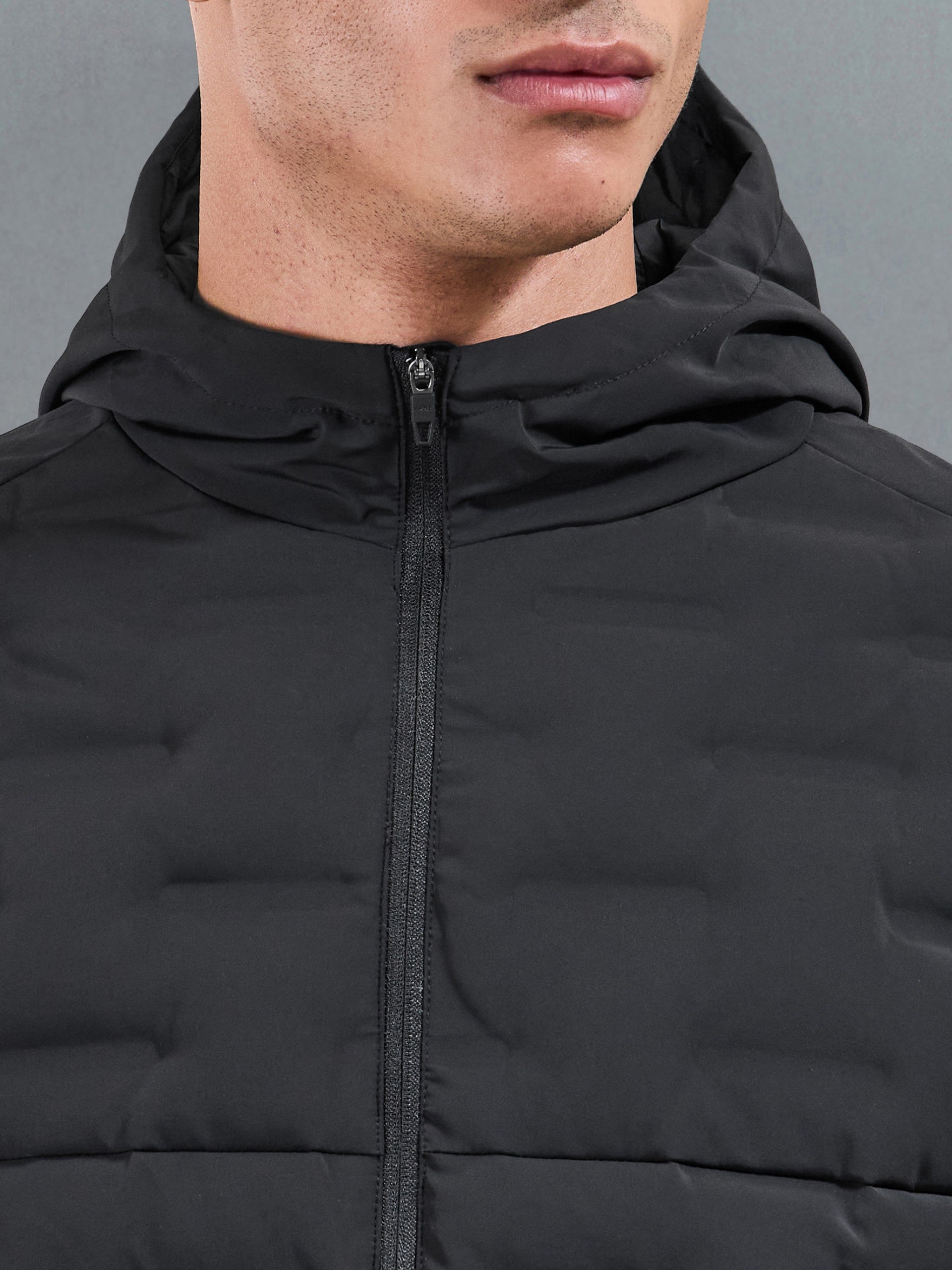 Active Quilted Windbreaker in Black