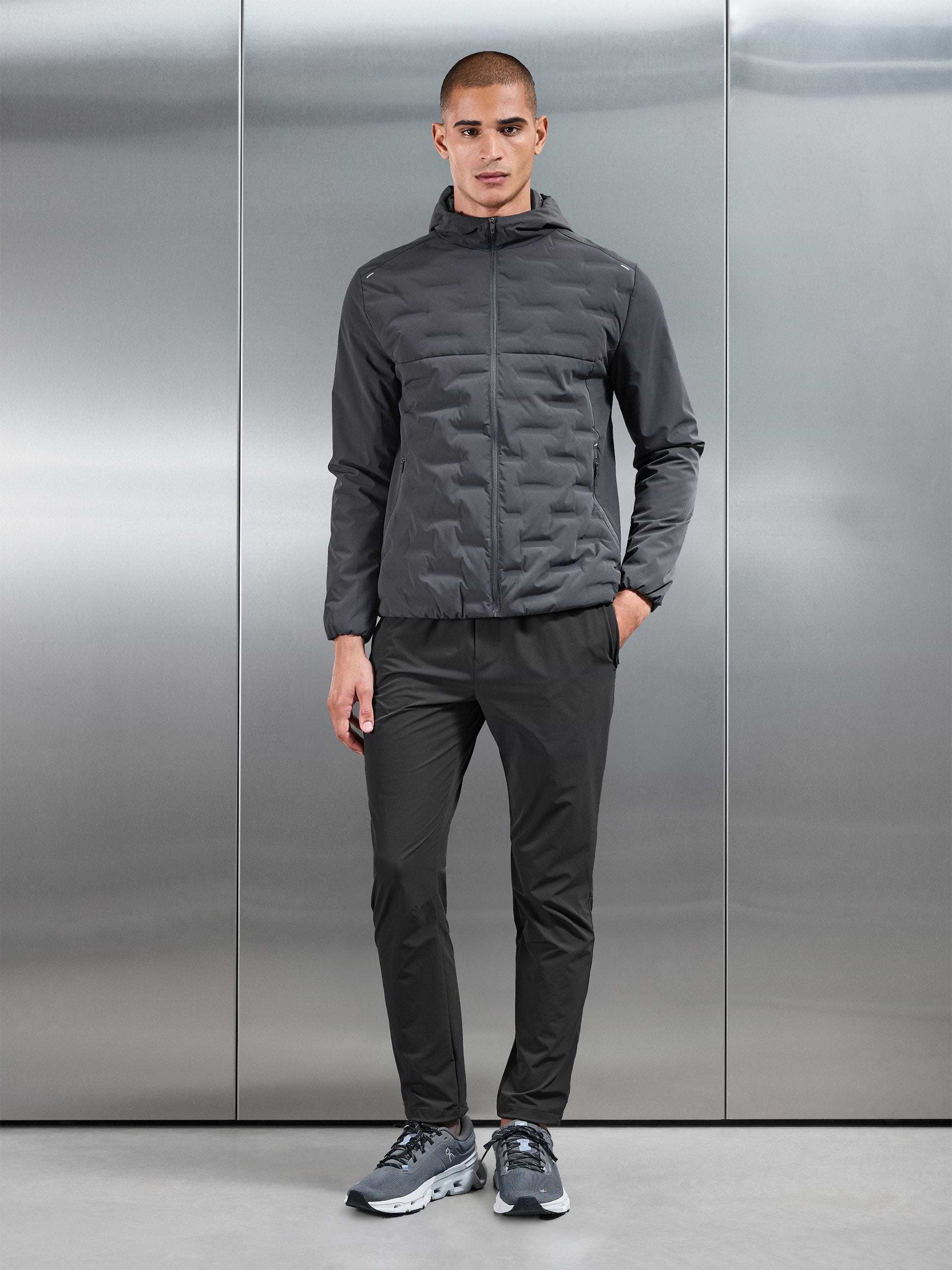 Active Quilted Windbreaker in Grey
