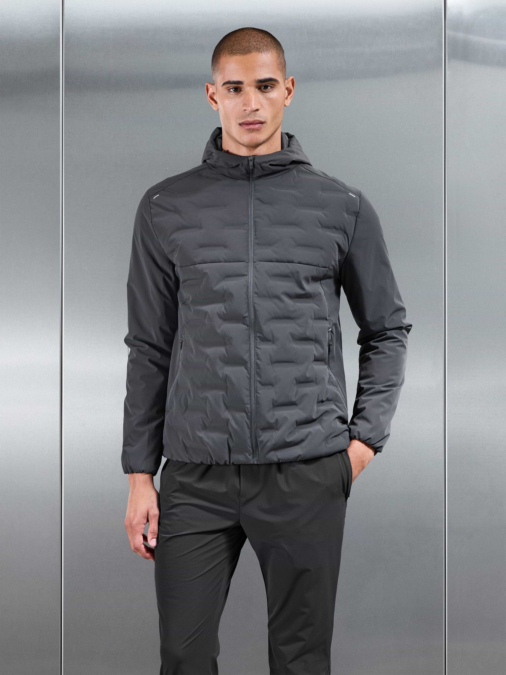 Active Quilted Windbreaker in Grey