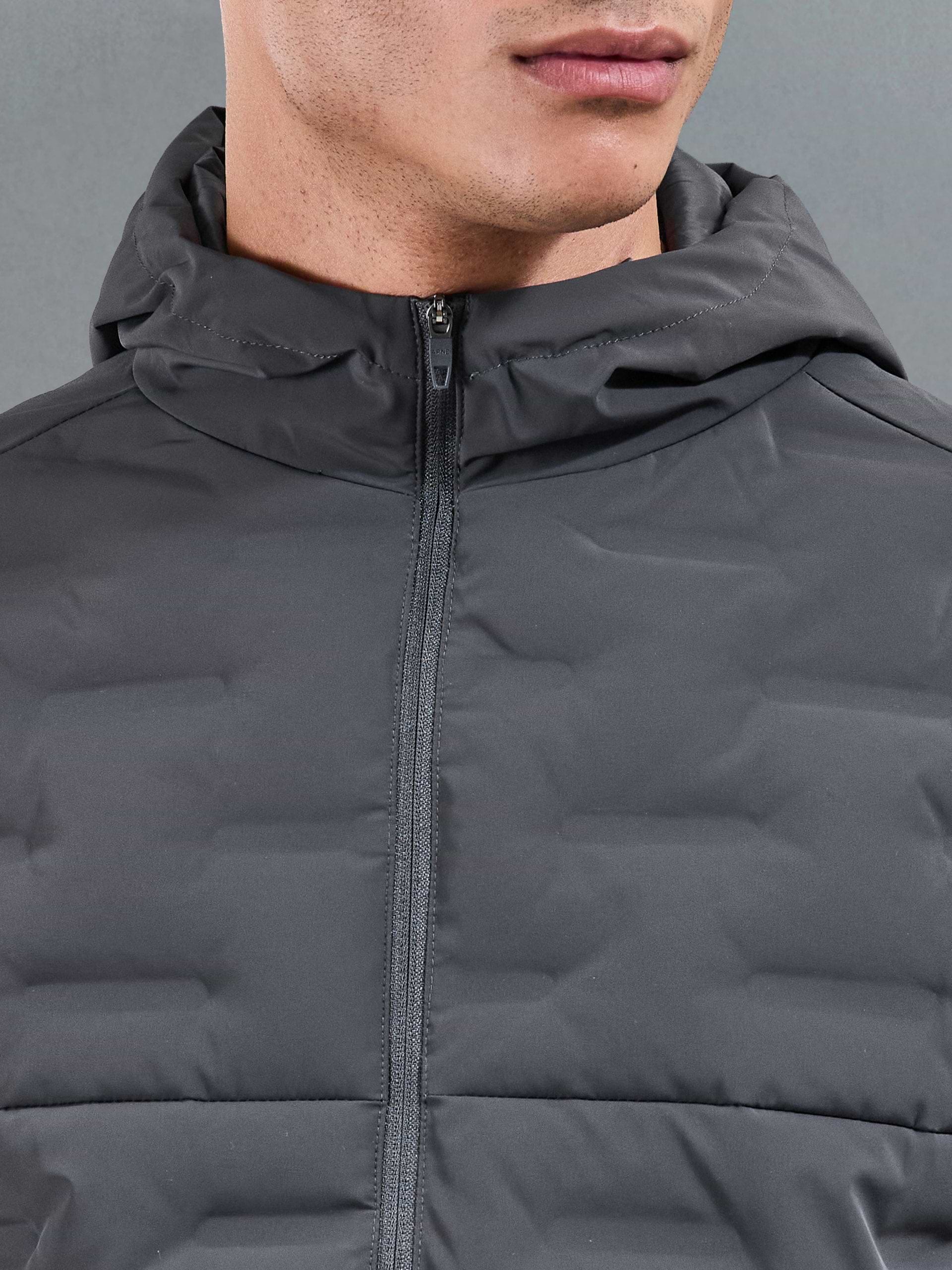 Active Quilted Windbreaker in Grey