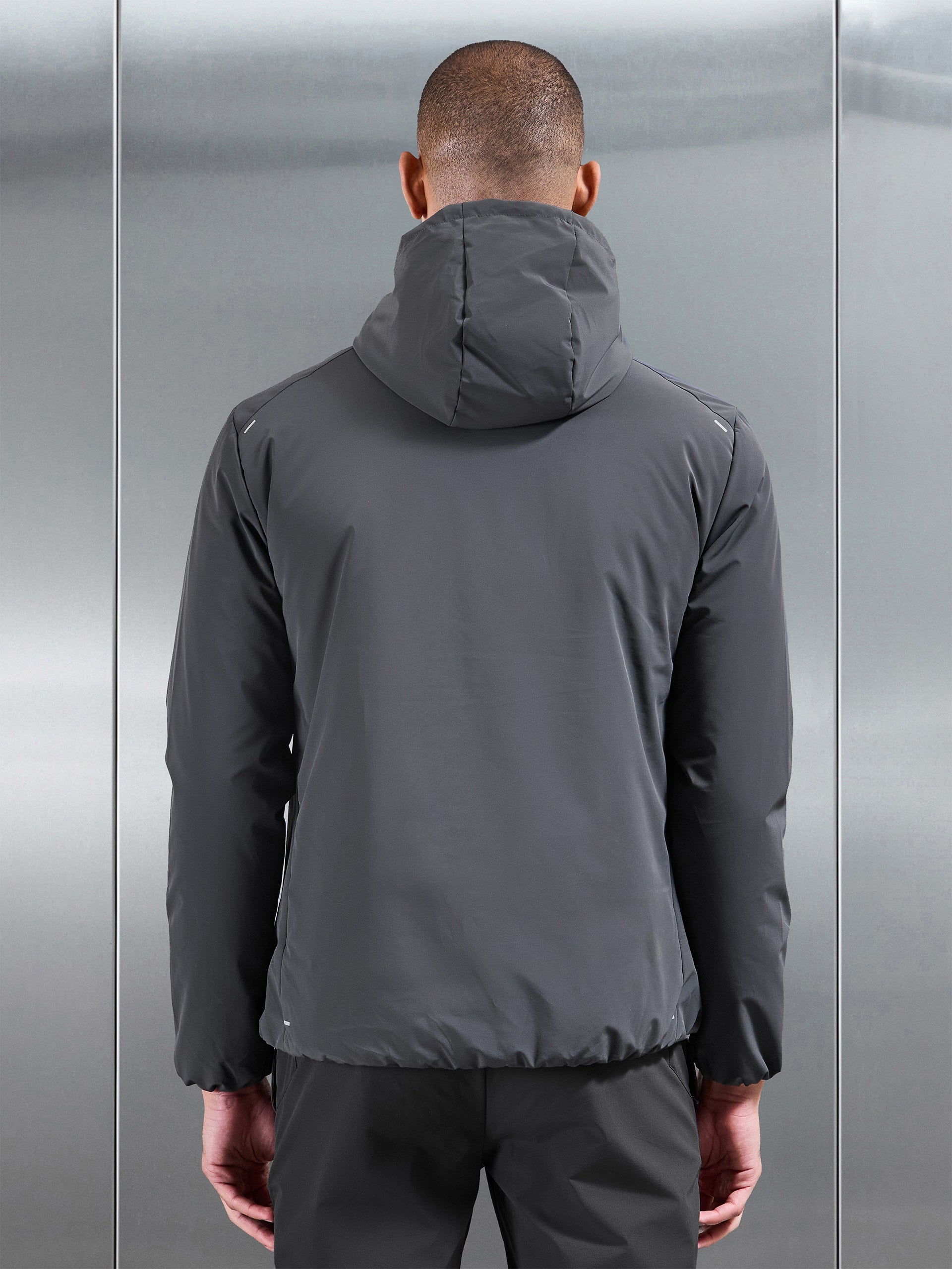 Active Quilted Windbreaker in Grey