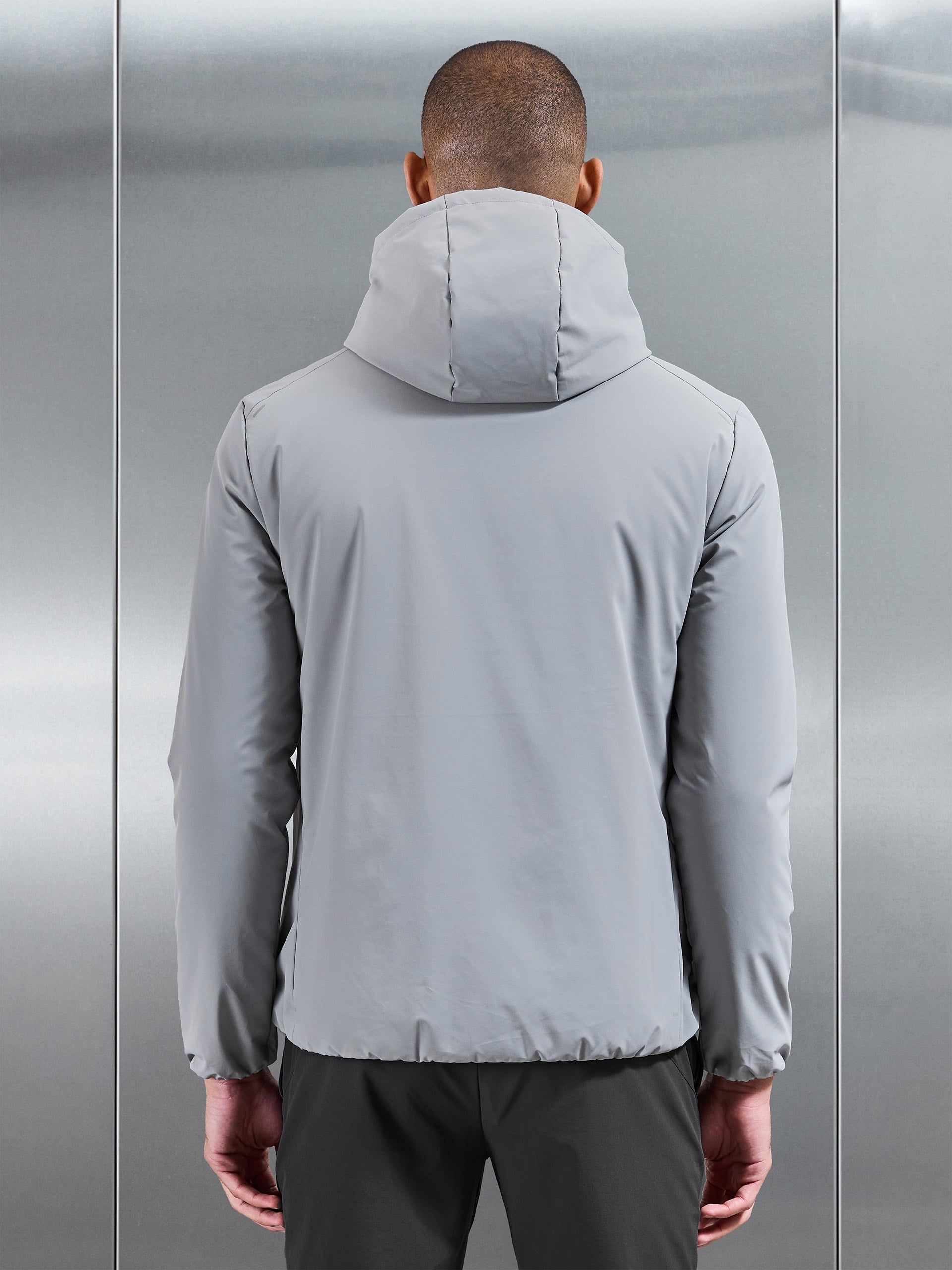 Active Quilted Windbreaker in Mid Grey