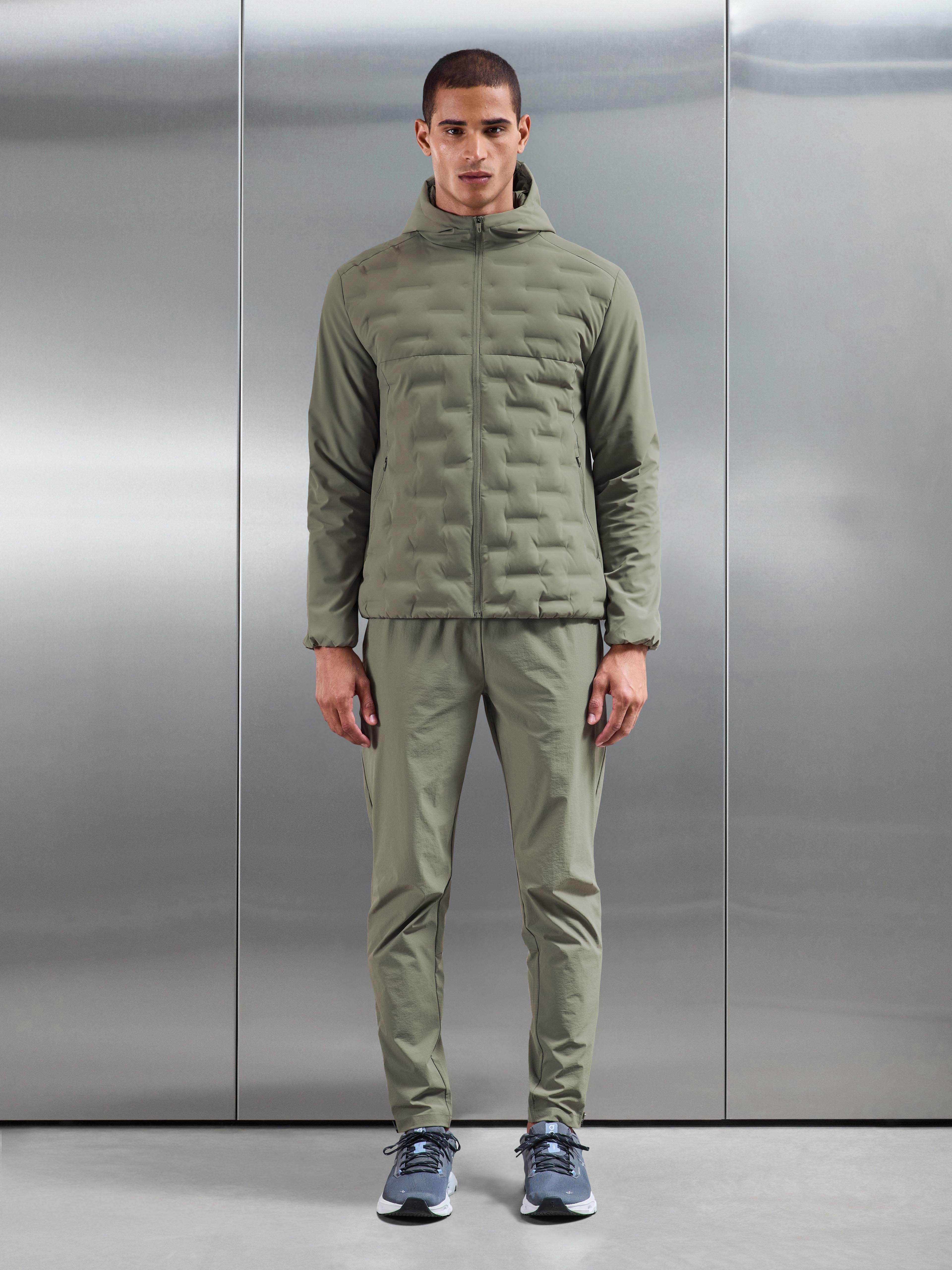 Active Quilted Windbreaker in Sage