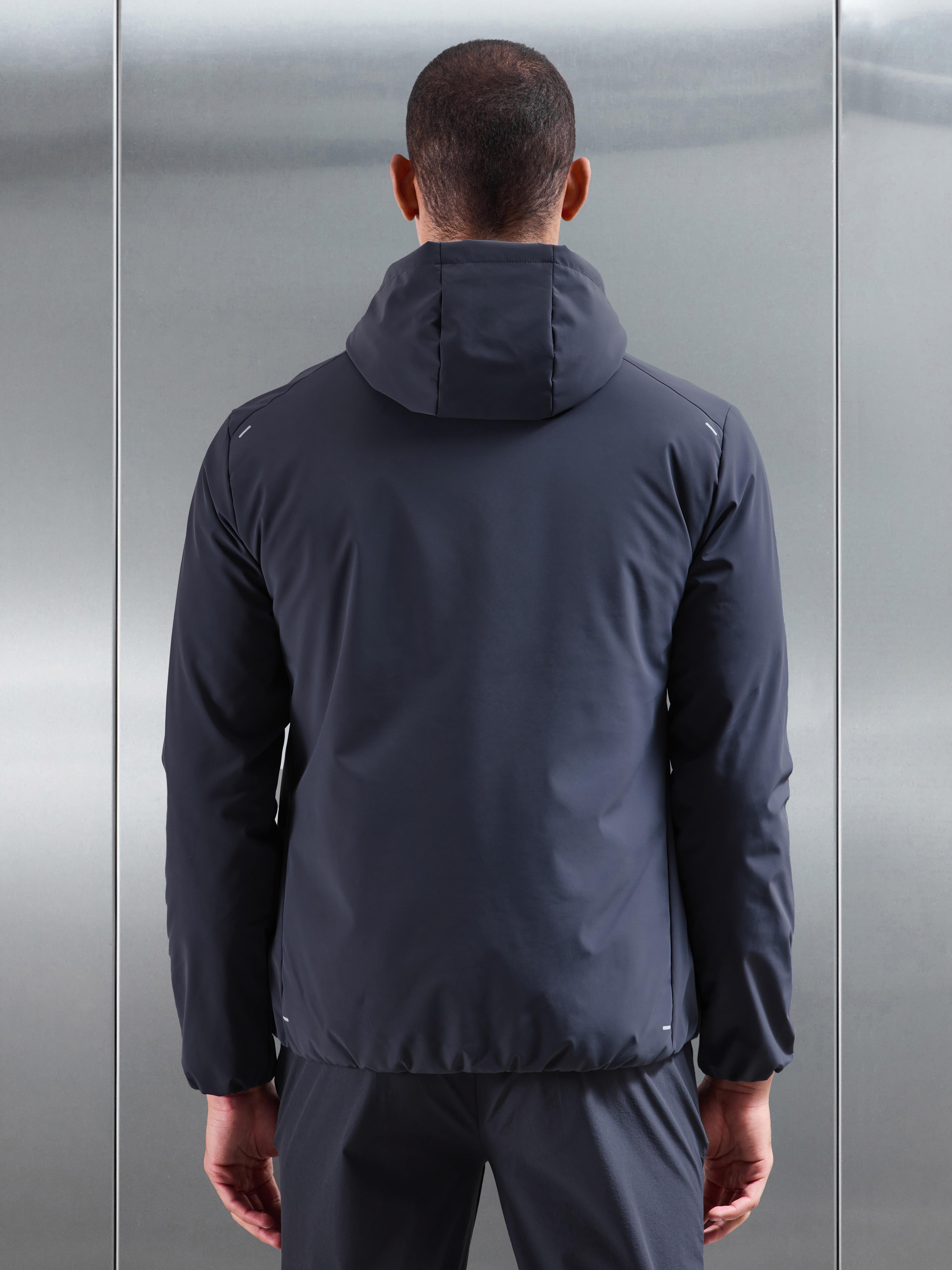 Active Quilted Windbreaker in Slate Blue