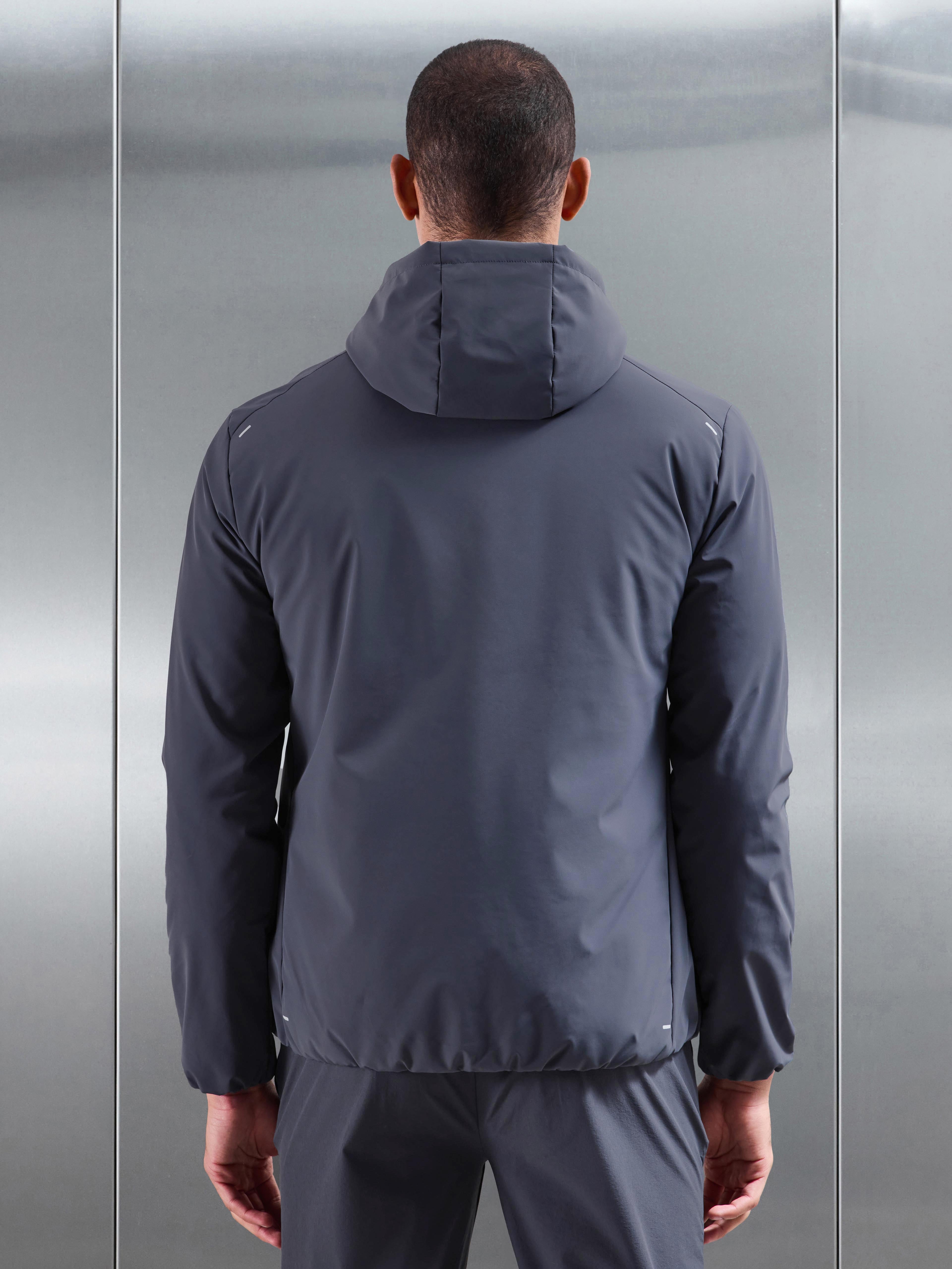 Active Quilted Windbreaker in Slate Blue