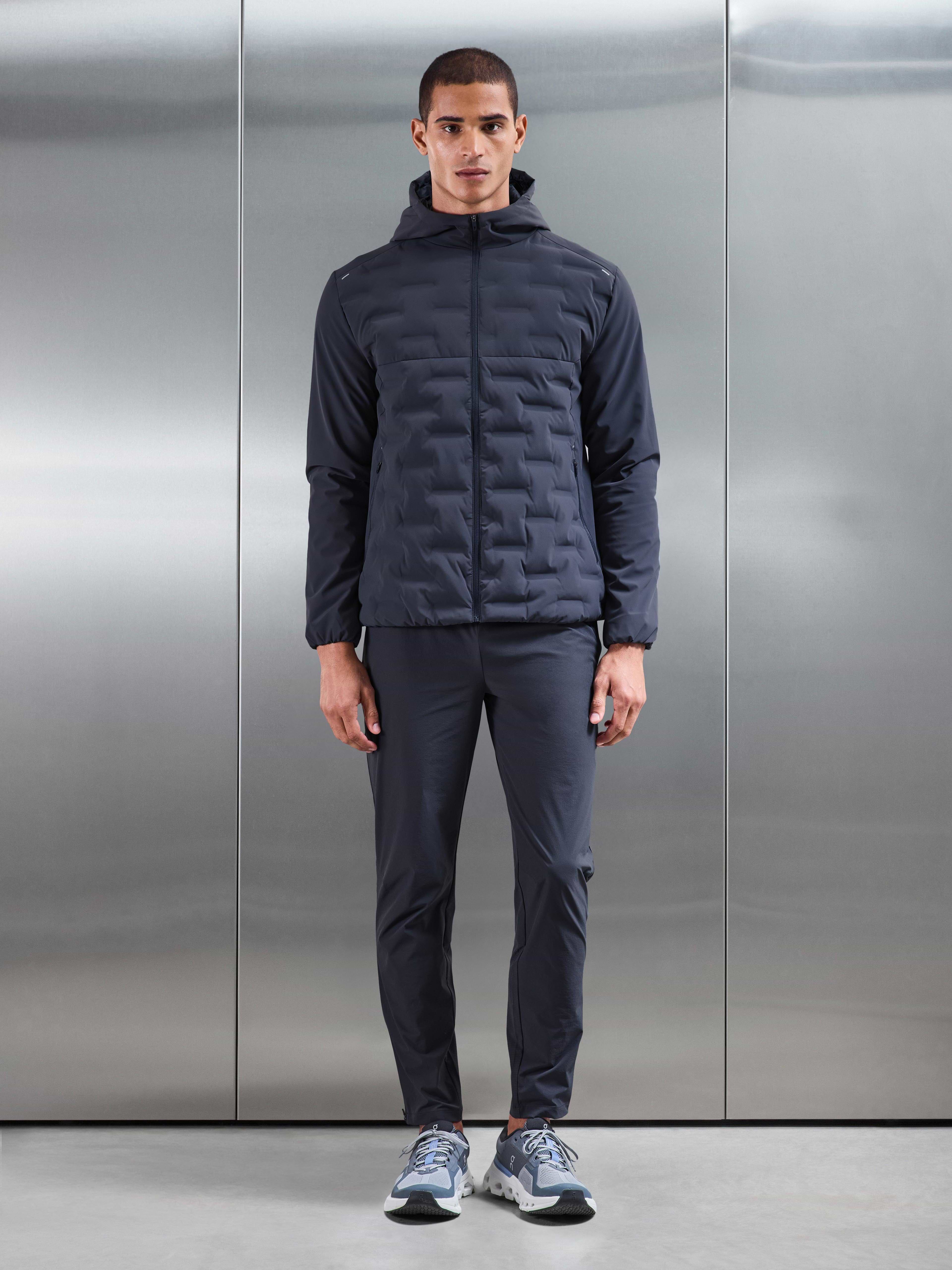Active Quilted Windbreaker in Slate Blue