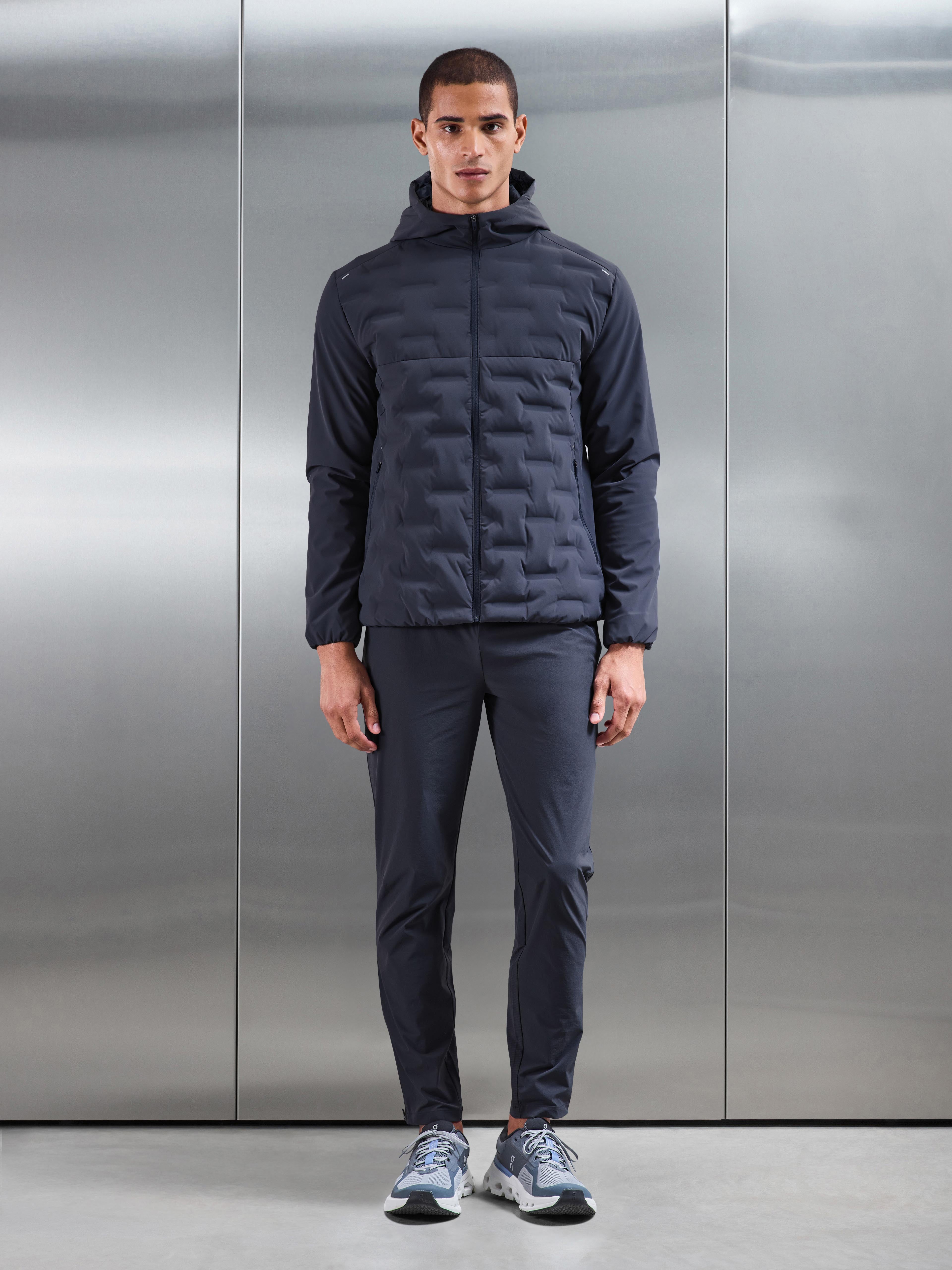 Active Quilted Windbreaker in Slate Blue