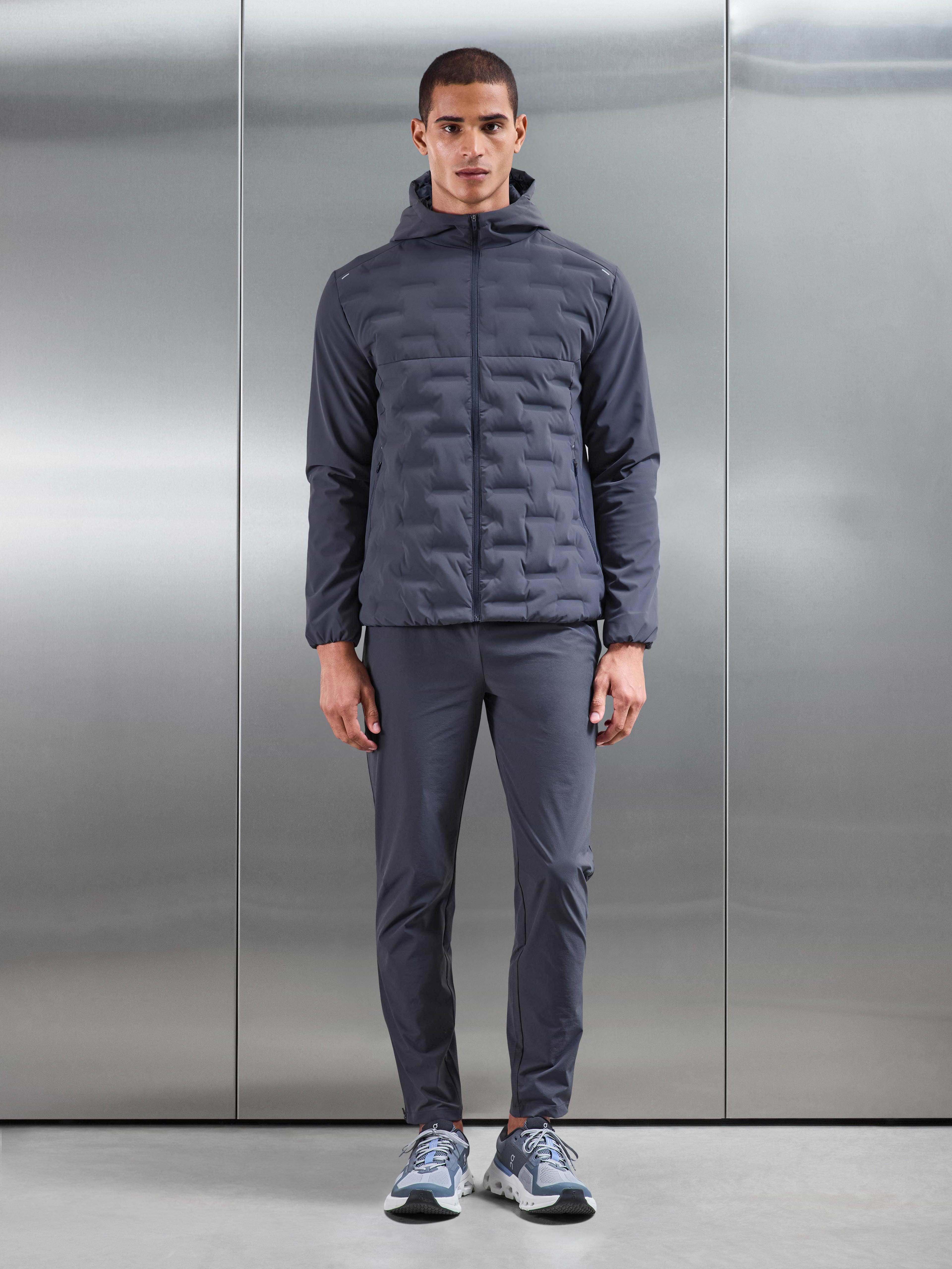 Active Quilted Windbreaker in Slate Blue