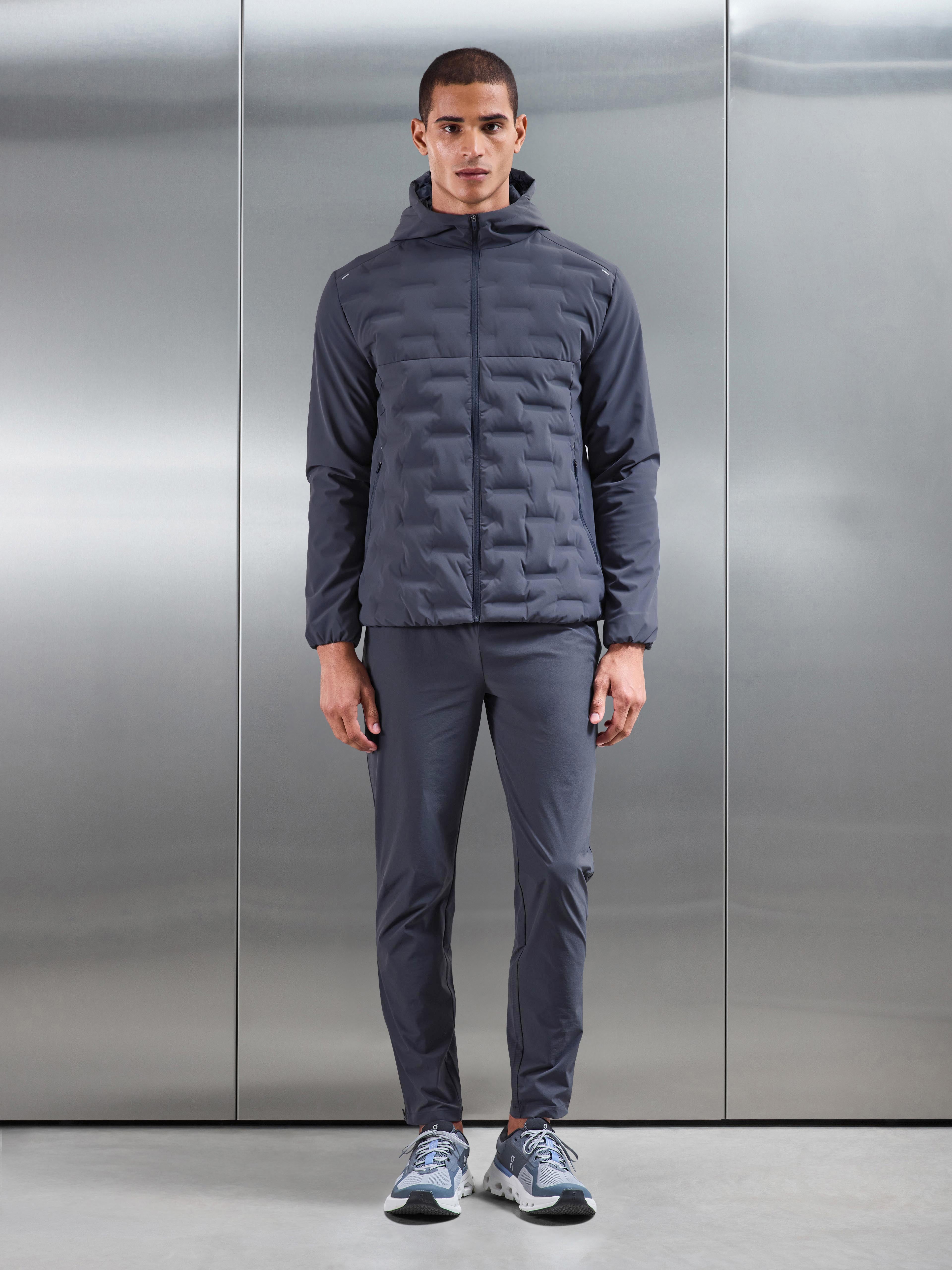Active Quilted Windbreaker in Slate Blue