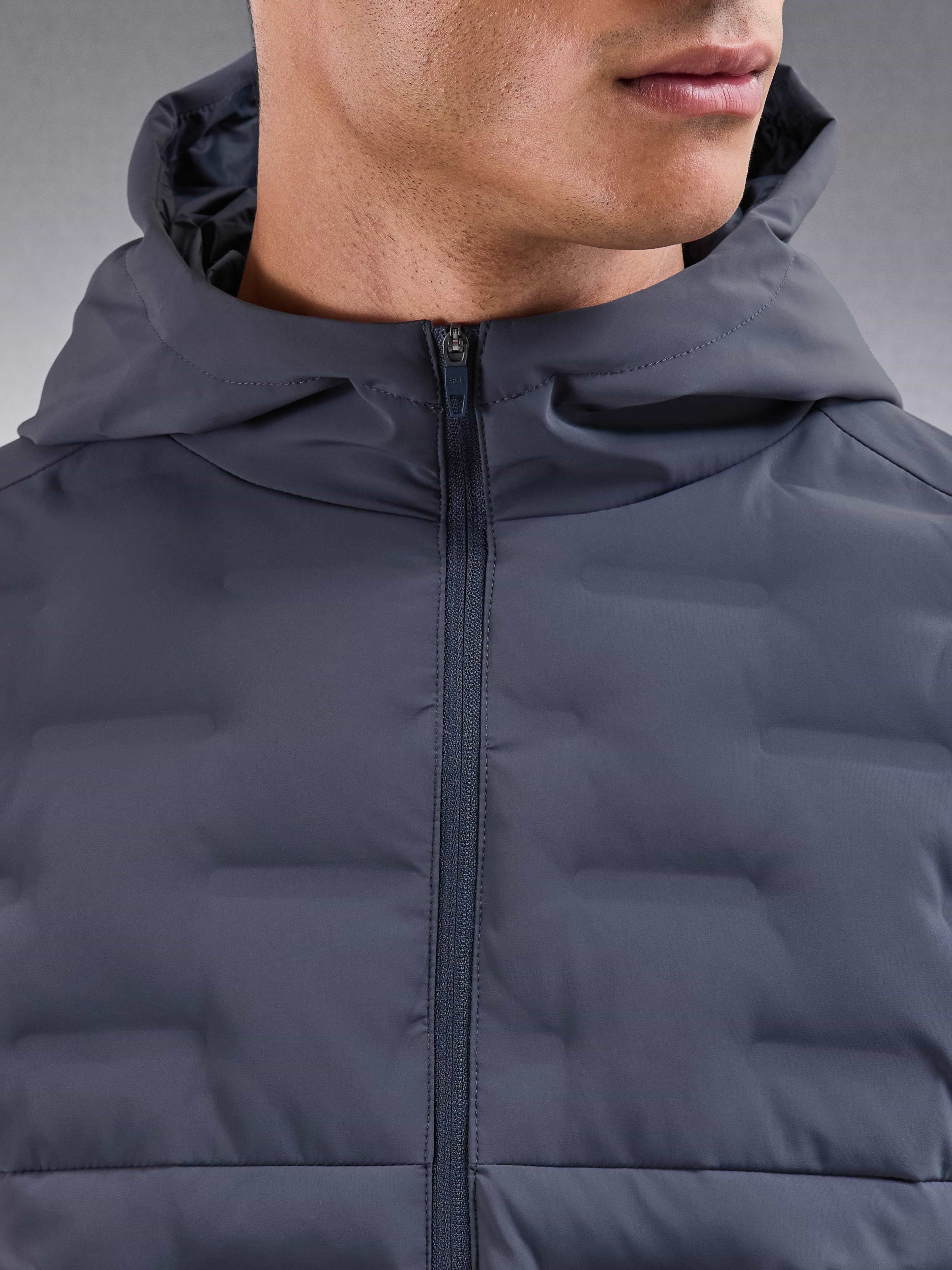 Active Quilted Windbreaker in Slate Blue