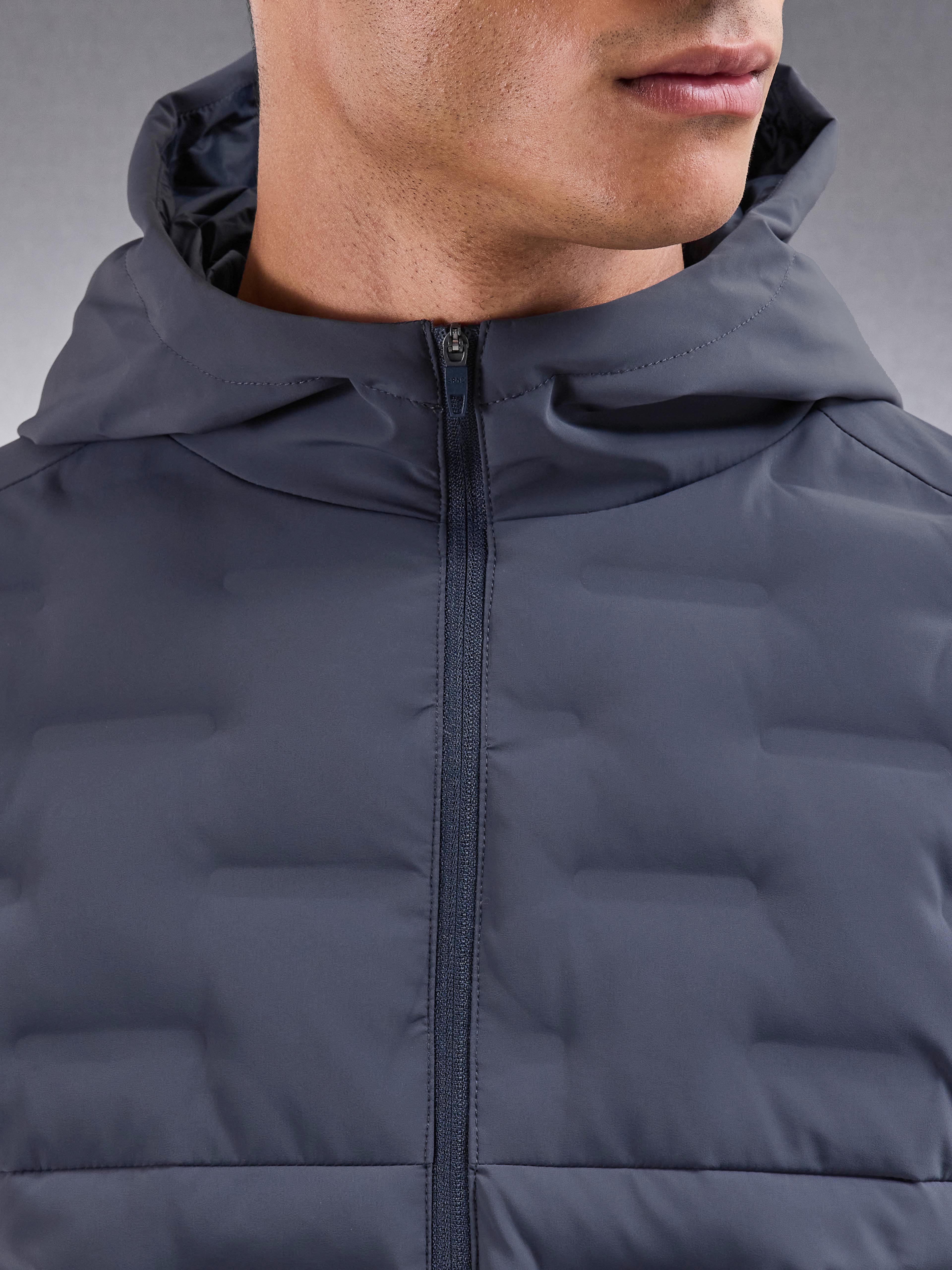 Active Quilted Windbreaker in Slate Blue