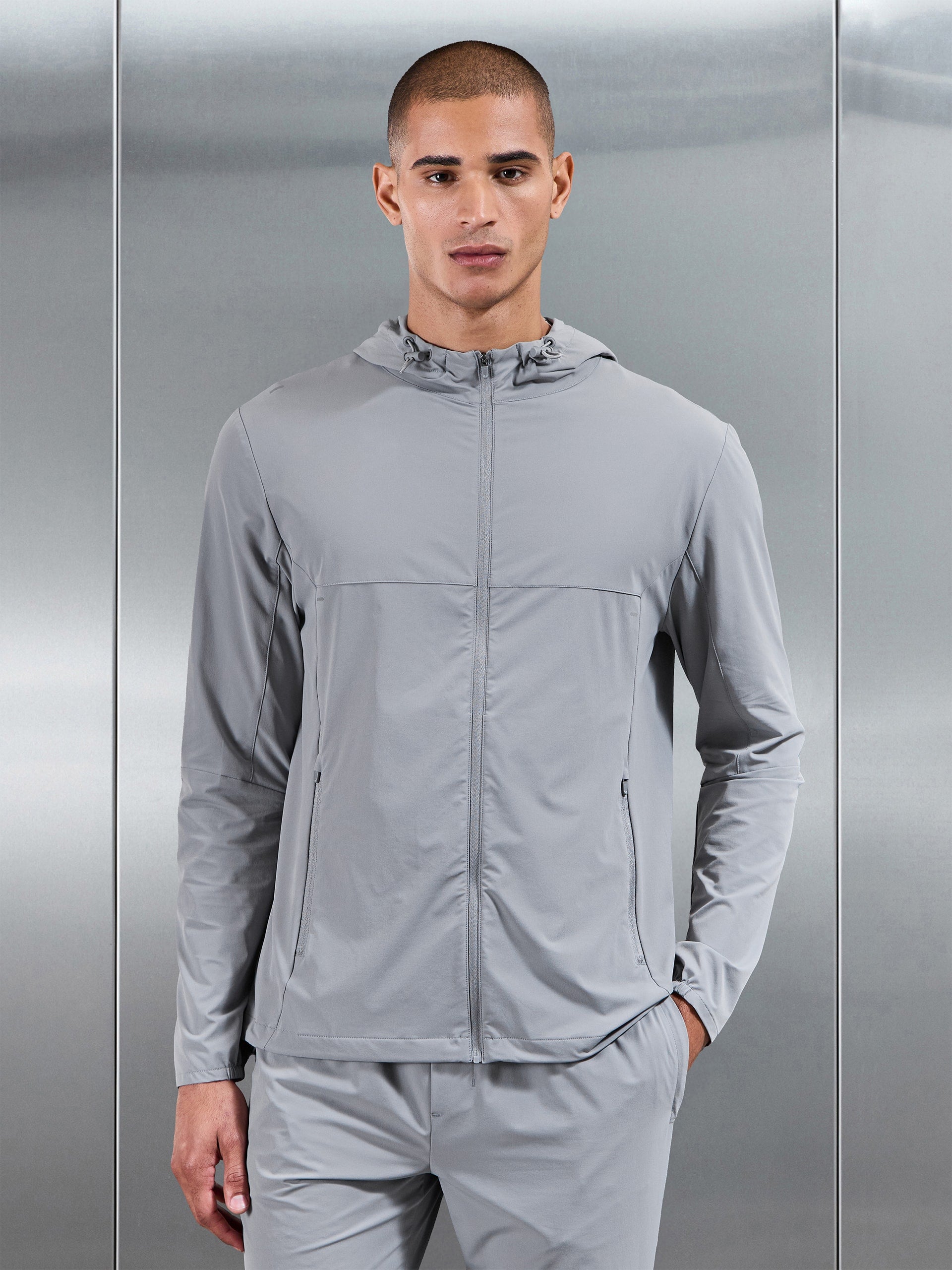 Active Windbreaker in Mid Grey