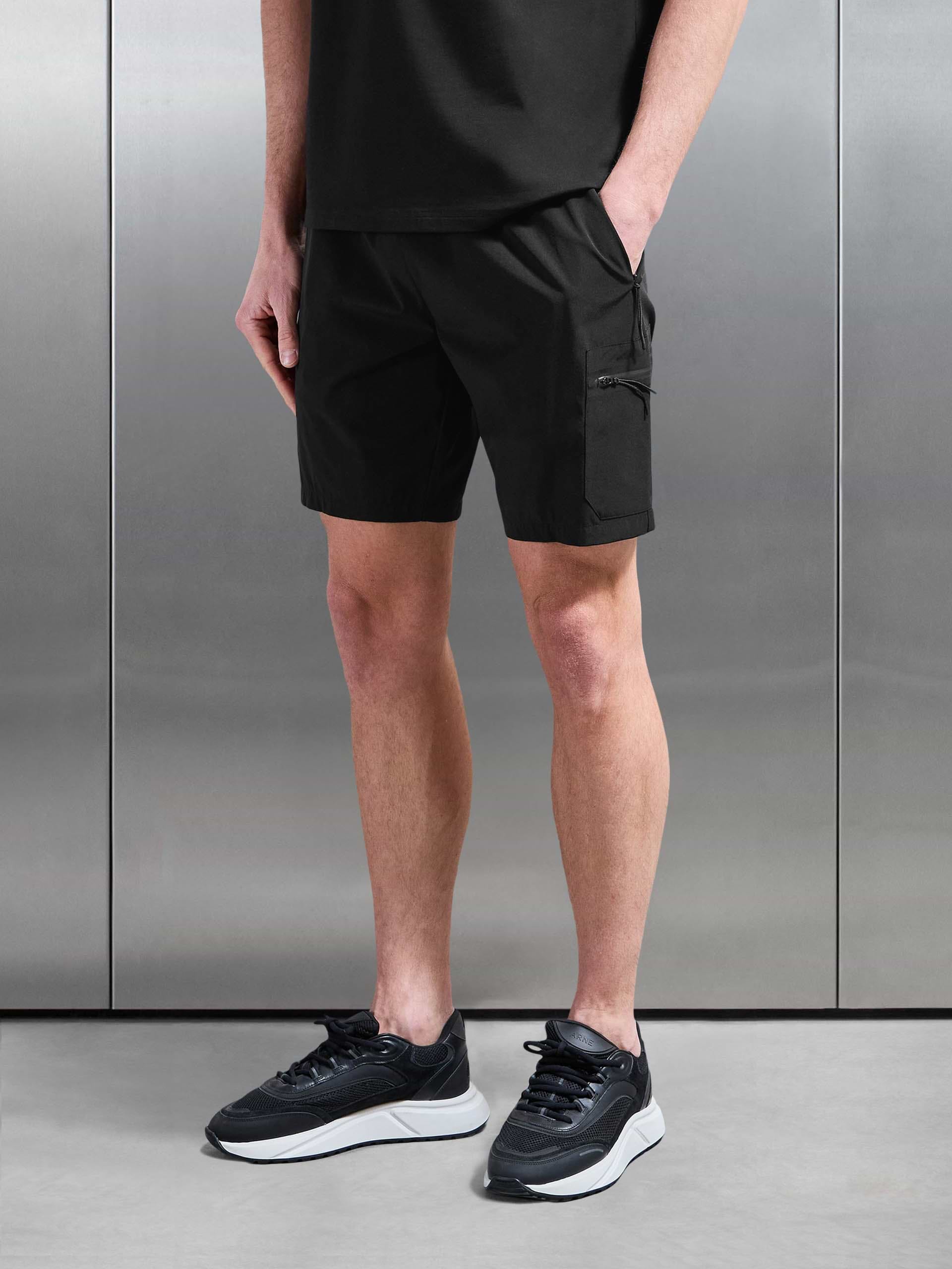 Active Cargo Short in Black