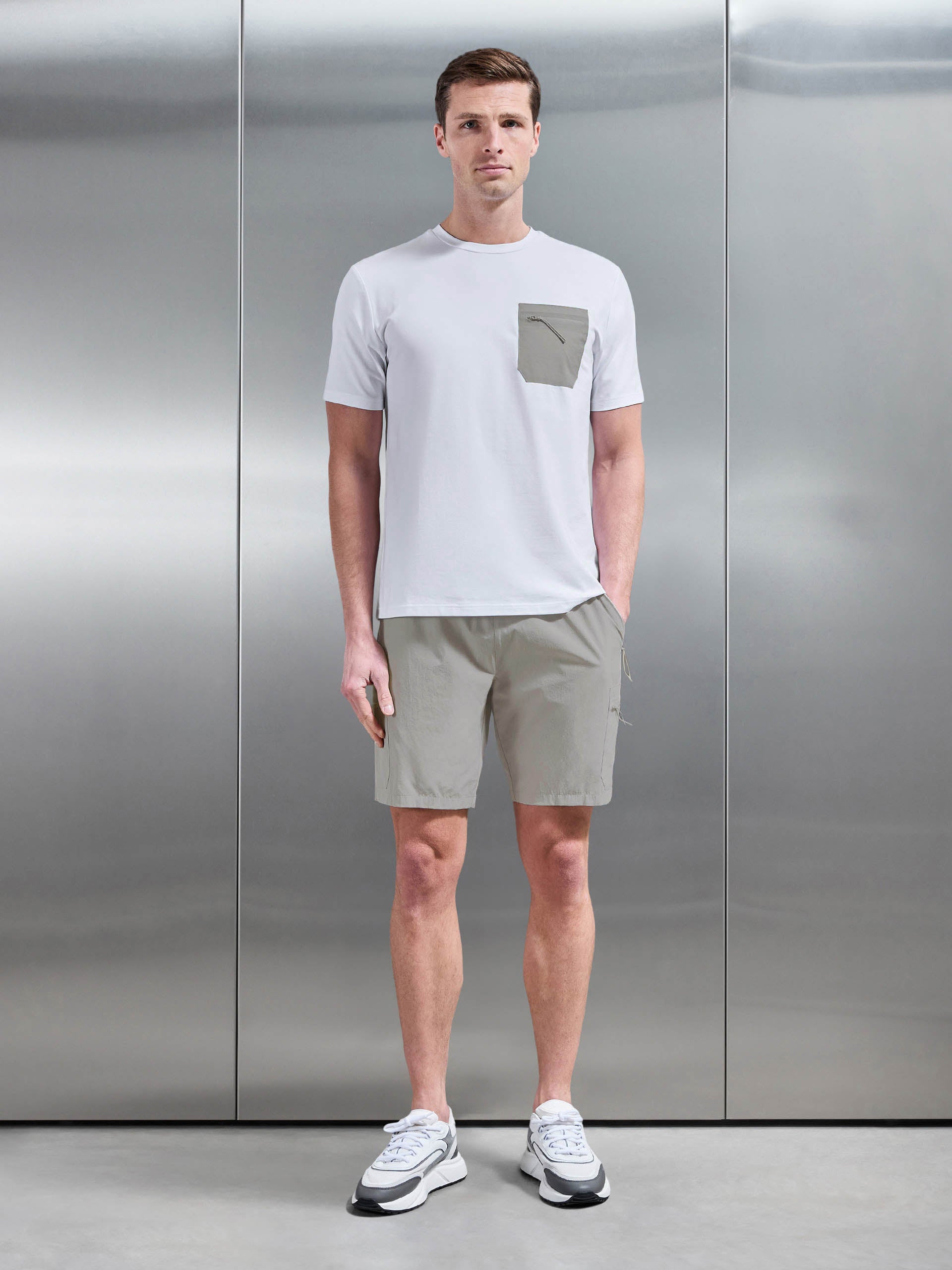 Active Cargo Short in Stone