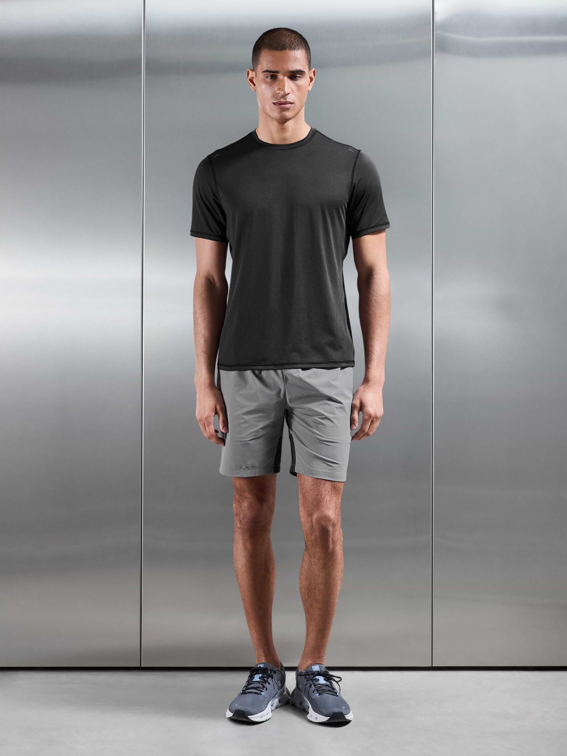 Active Colour Block Short in Mid Grey Grey