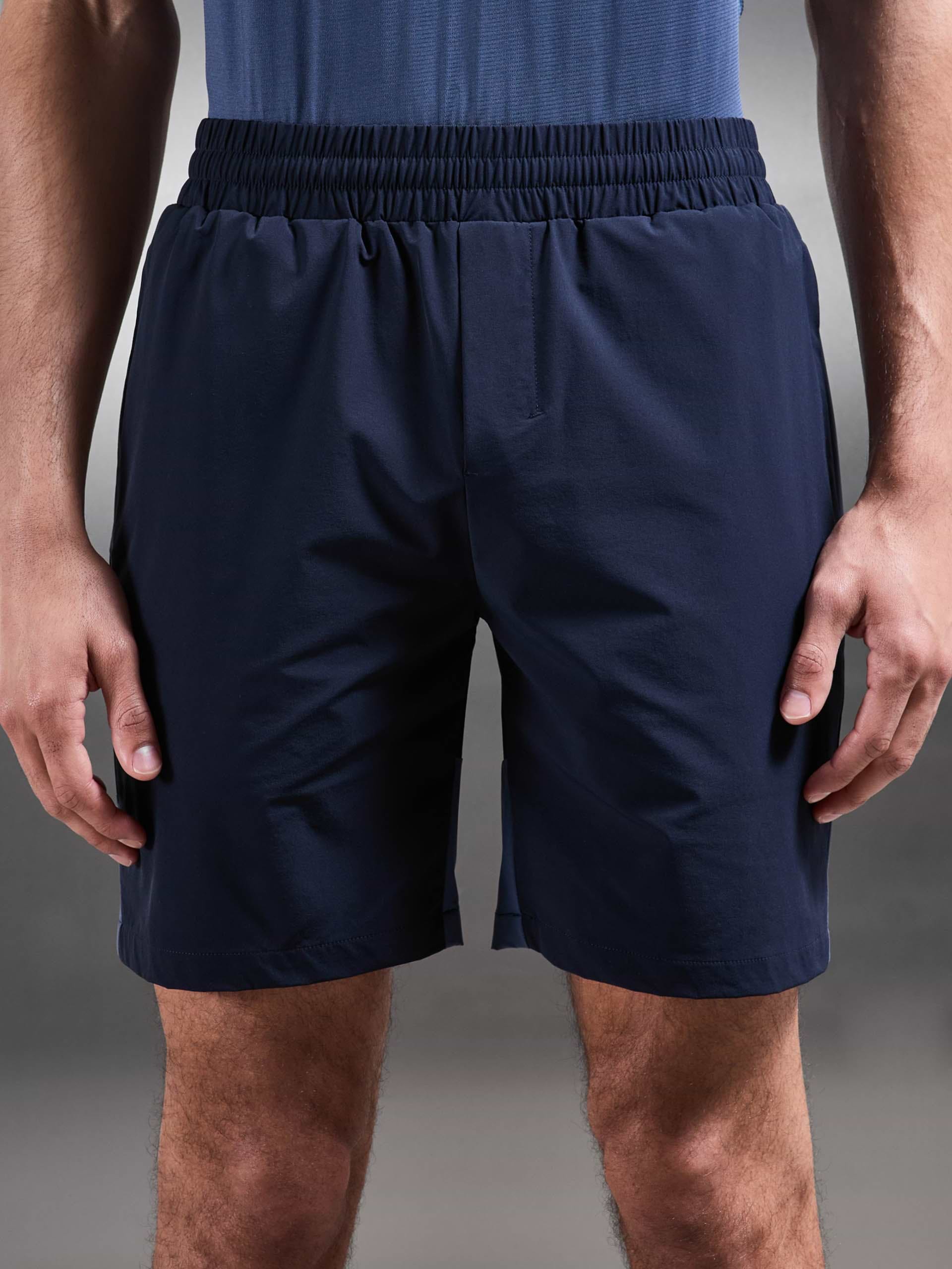 Active Colour Block Short in Navy Steel Blue