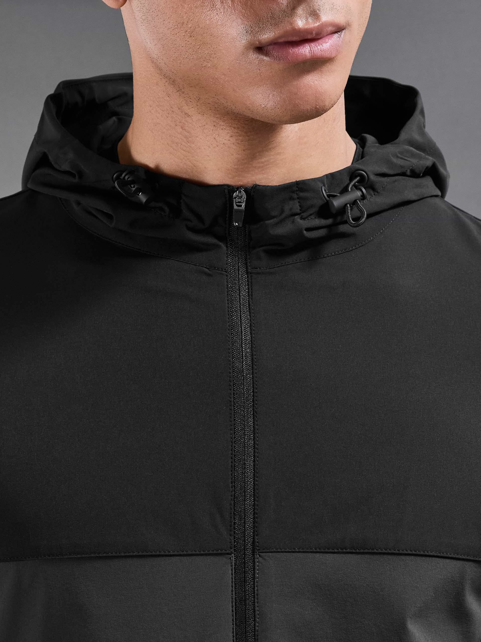 Active Colour Block Windbreaker in Black