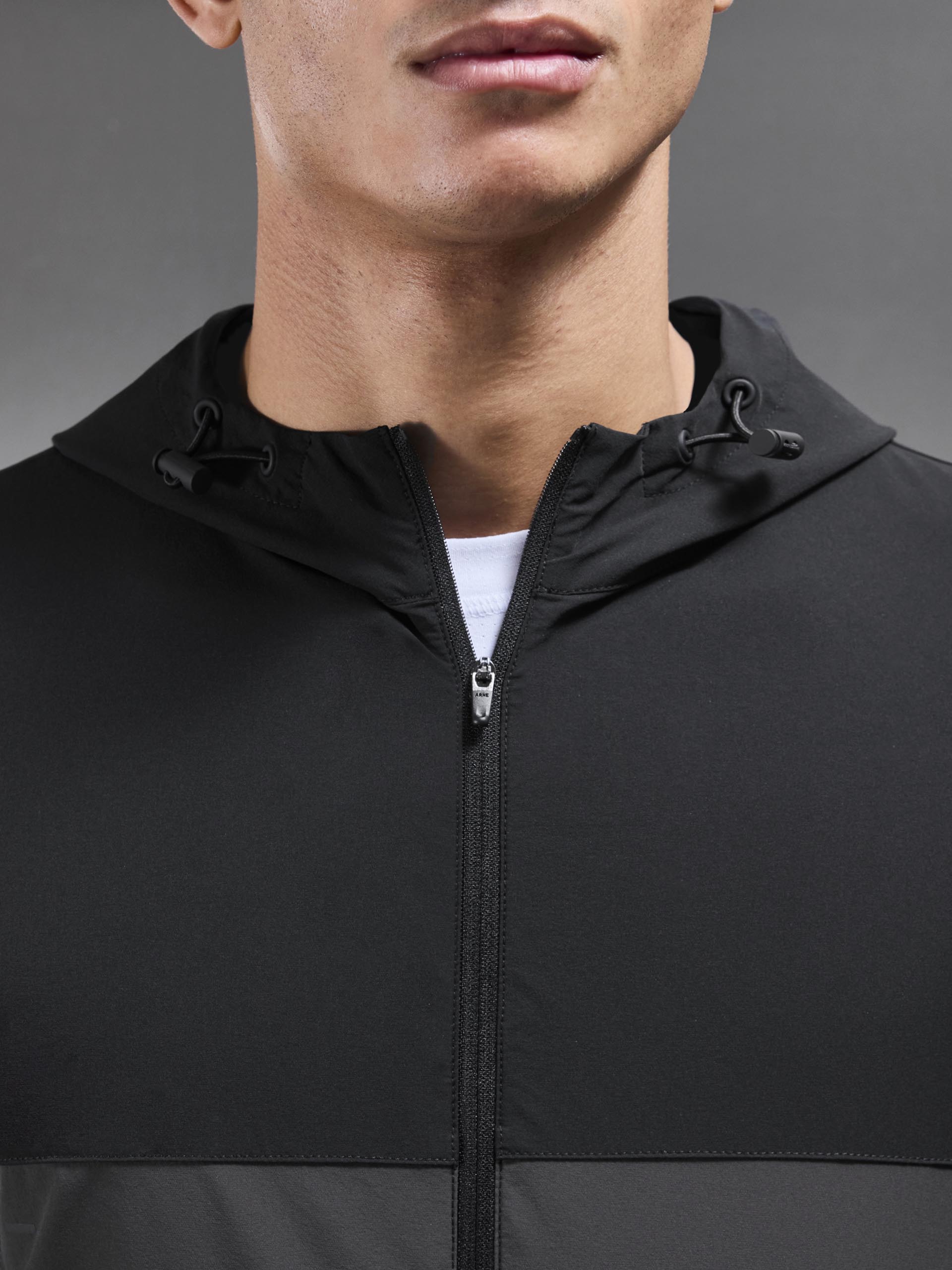 Active Colour Block Windbreaker in Black