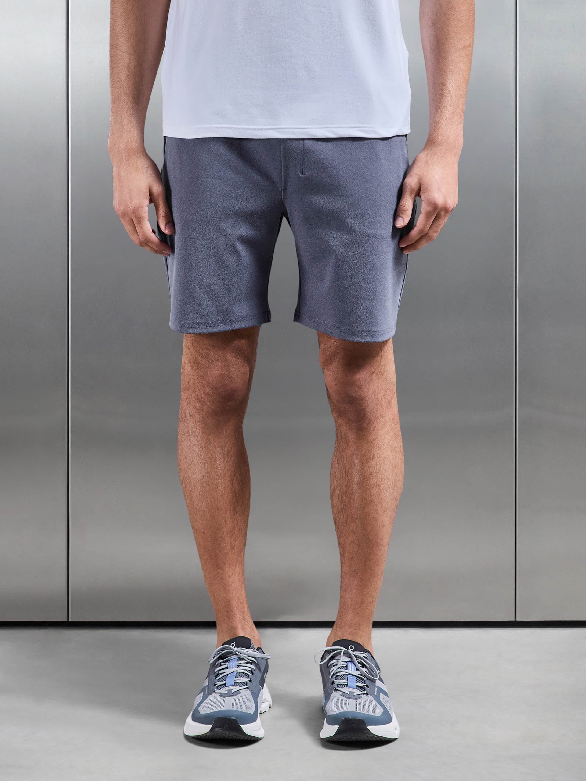 Active Jersey Short in Navy Marl