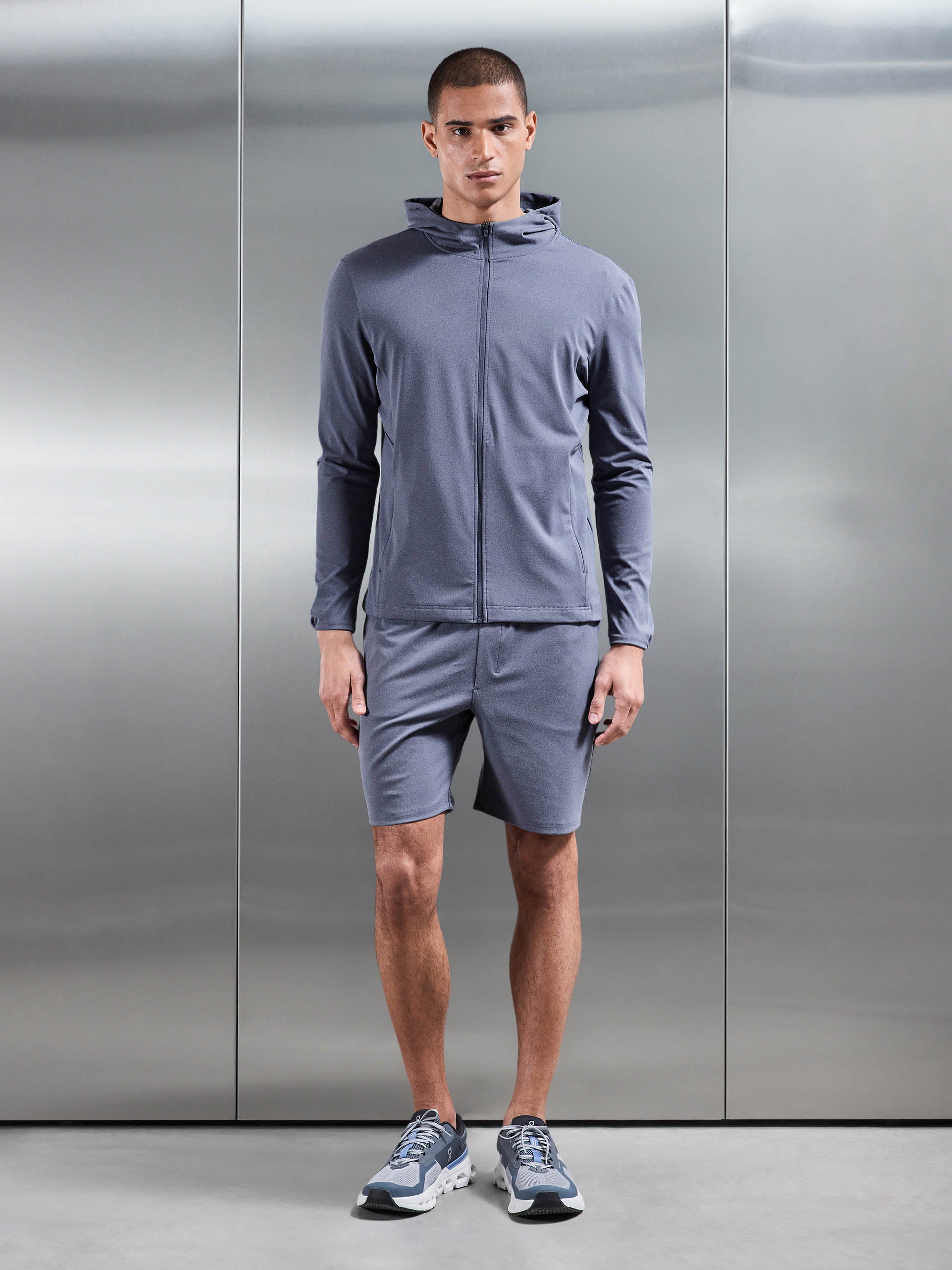 Active Jersey Short in Navy Marl