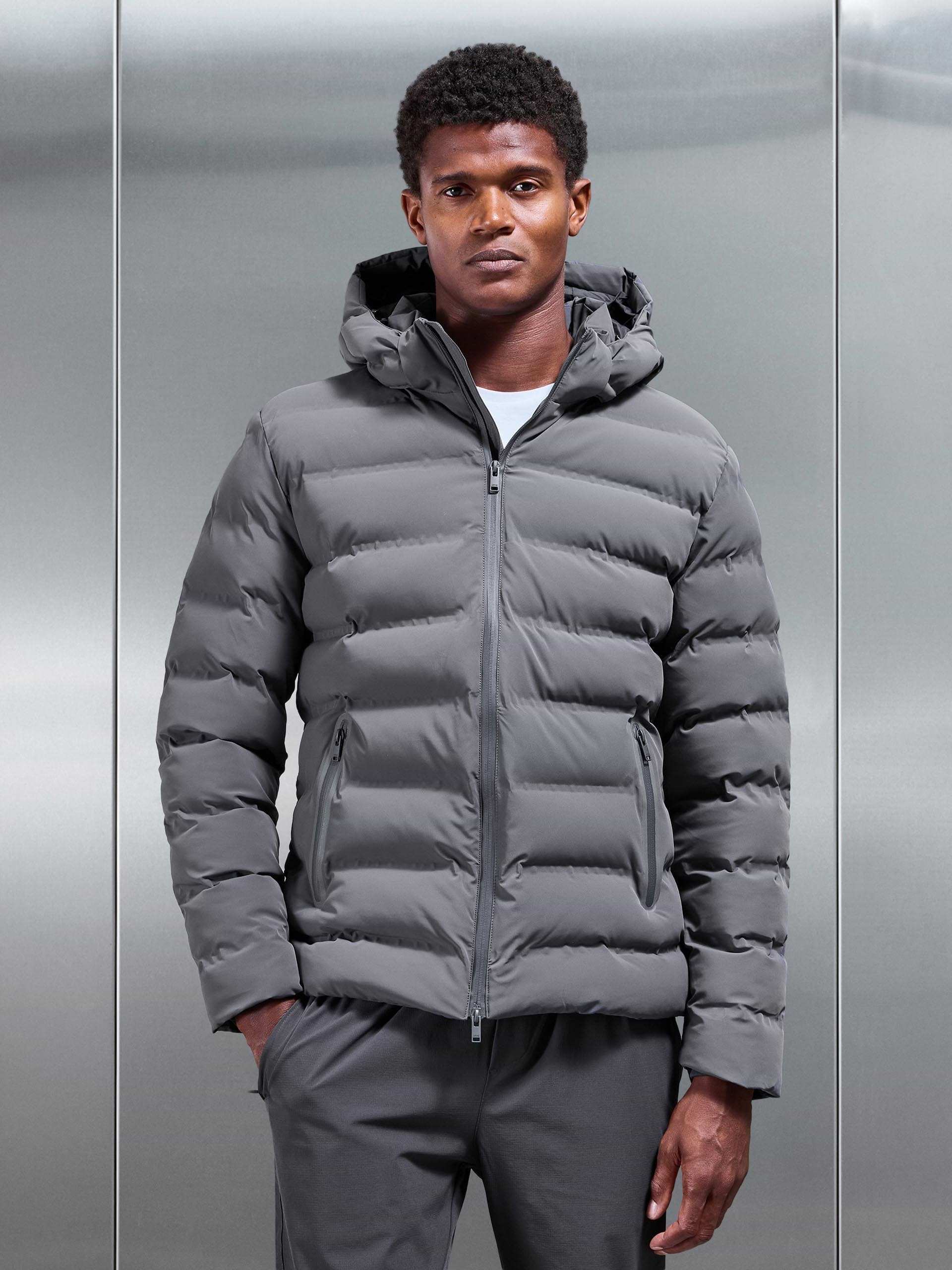 Active Puffer Jacket in Grey