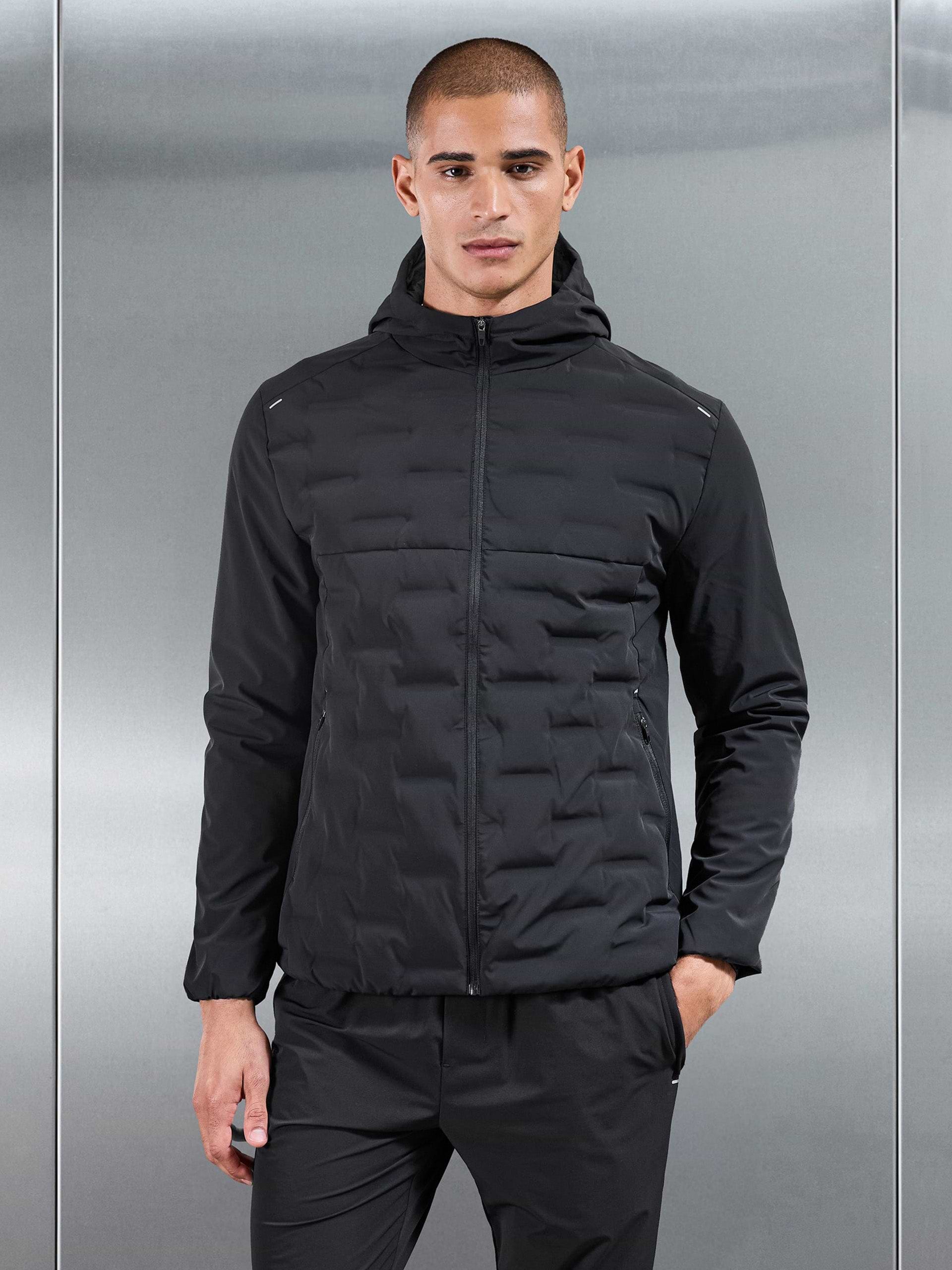 Active Quilted Windbreaker in Black