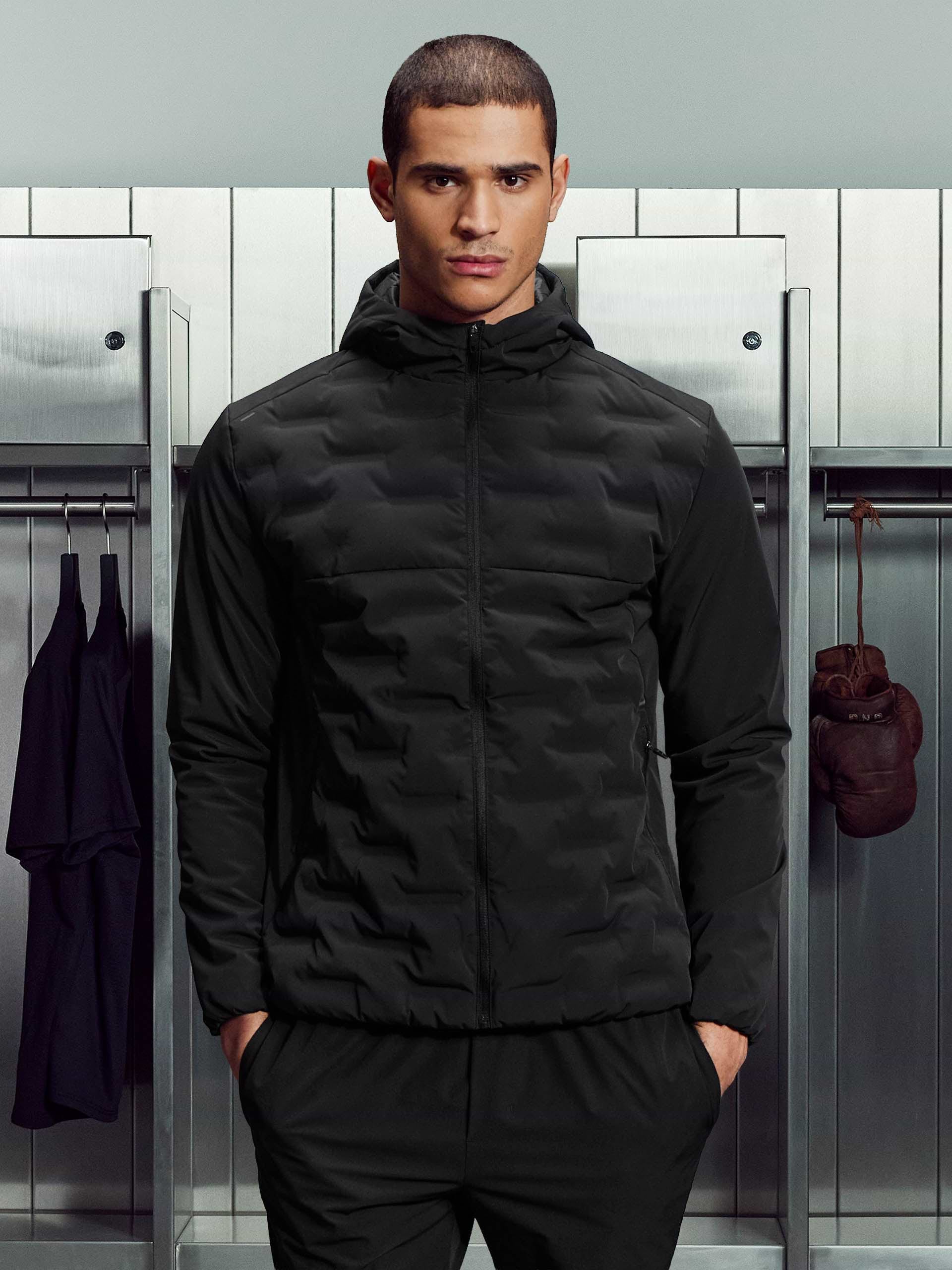 Active Quilted Windbreaker in Black