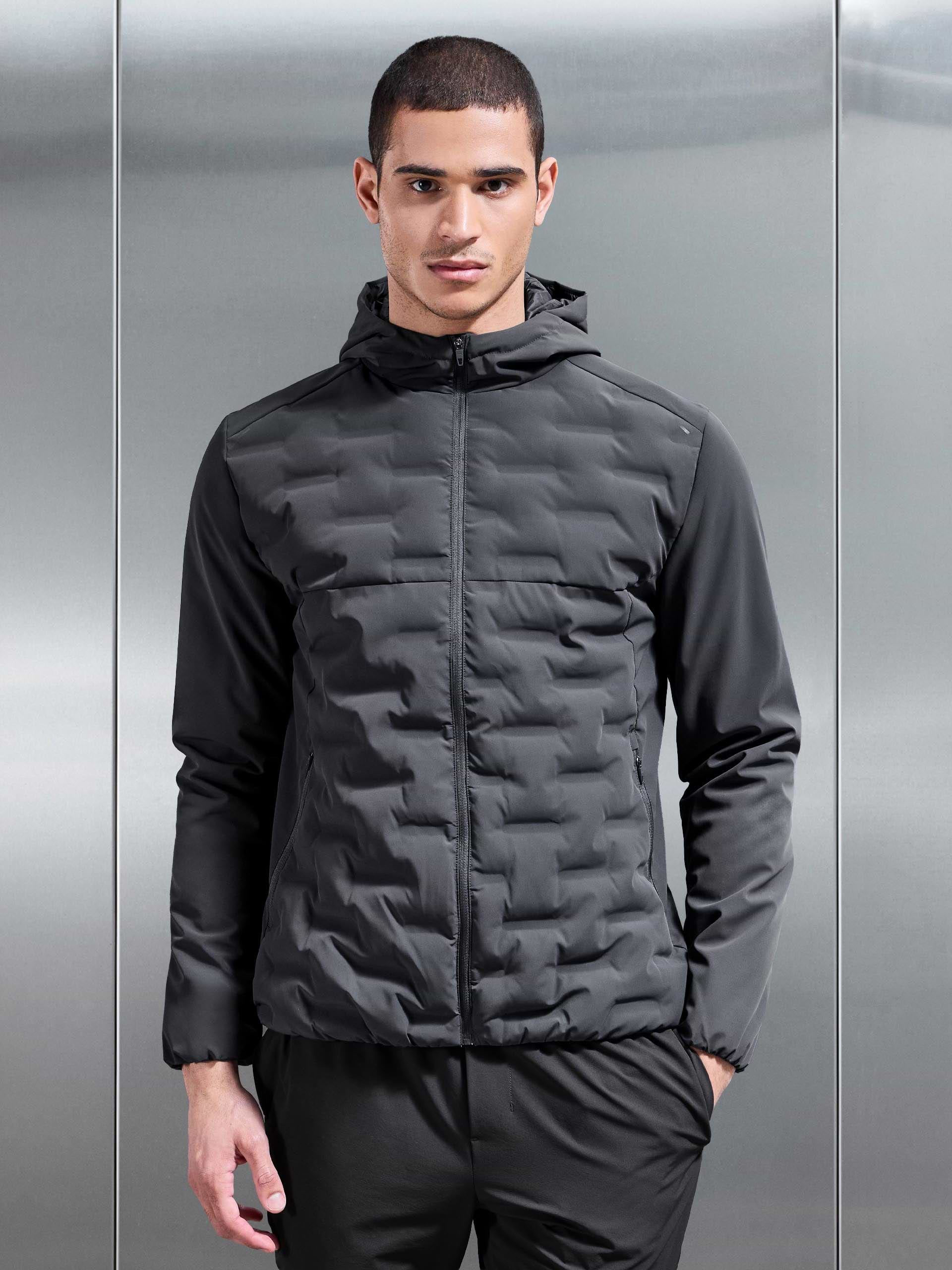 Active Quilted Windbreaker in Grey