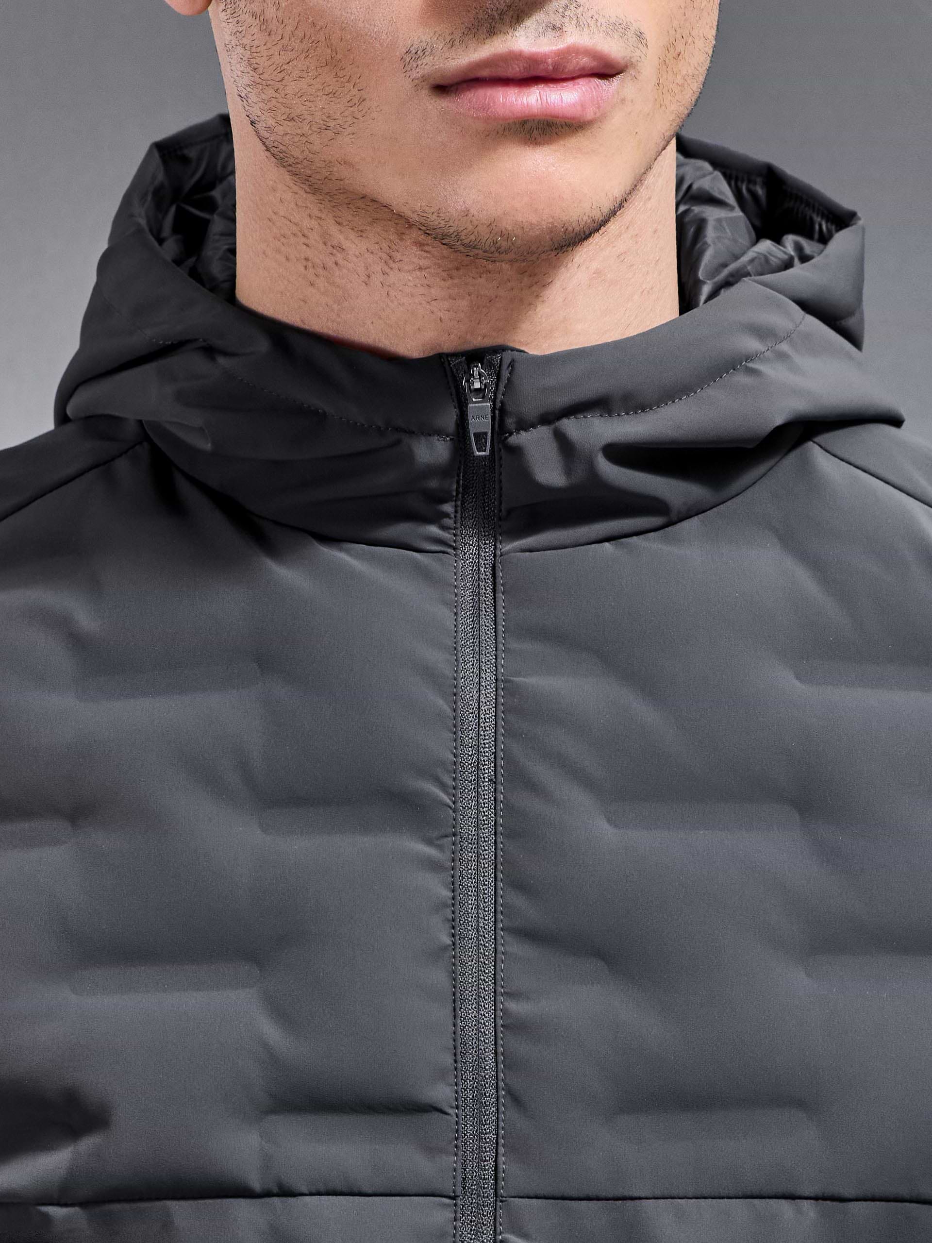 Active Quilted Windbreaker in Grey