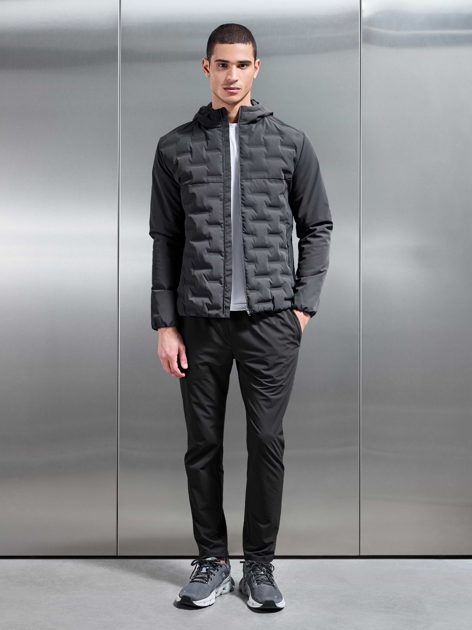 Active Quilted Windbreaker in Grey