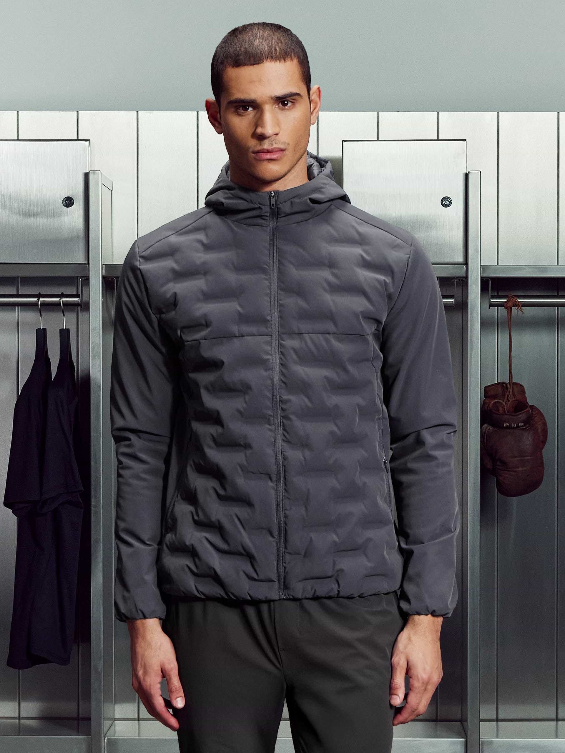 Active Quilted Windbreaker in Grey